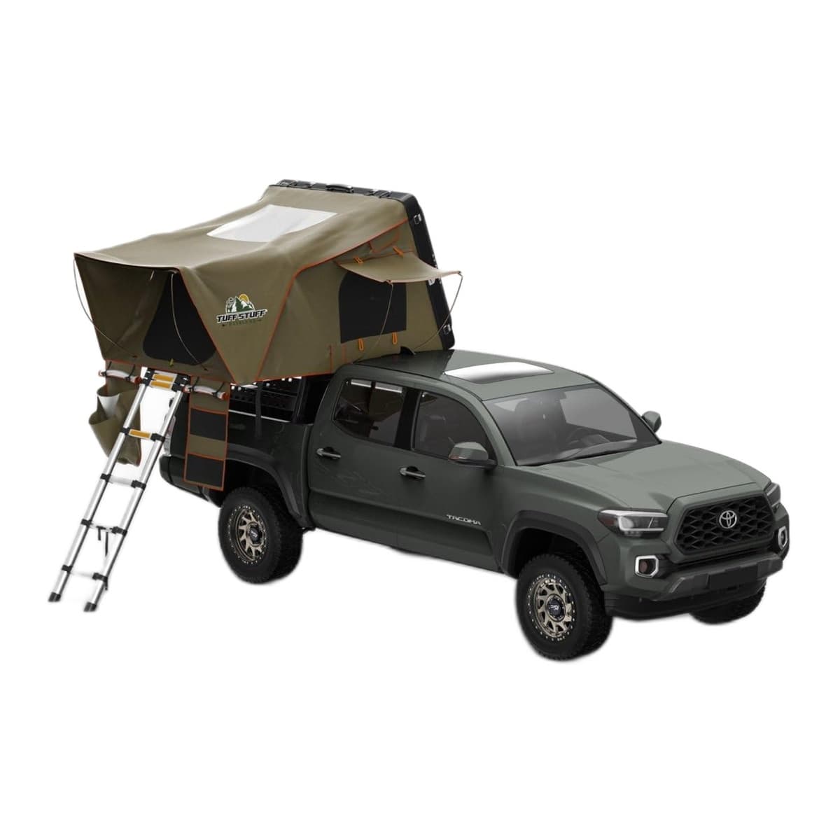 Tuff Stuff Overland Alpha II Hard Top Side-Open Rooftop Tent - 2 Person, Black