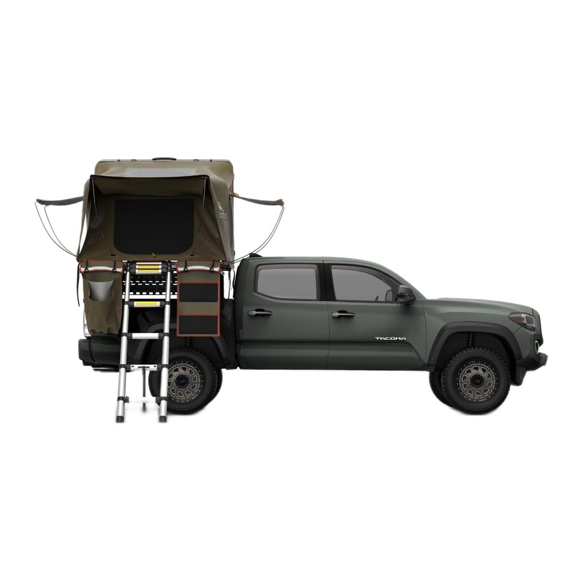 Tuff Stuff Overland Alpha II Hard Top Side-Open Rooftop Tent - 2 Person, Black