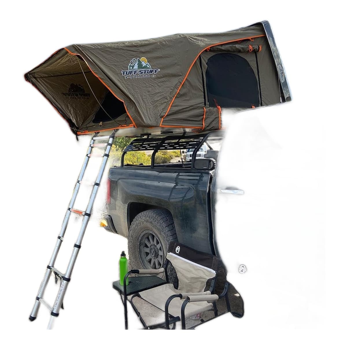 Tuff Stuff Overland Alpha II Hard Top Side-Open Rooftop Tent - 2 Person, Black