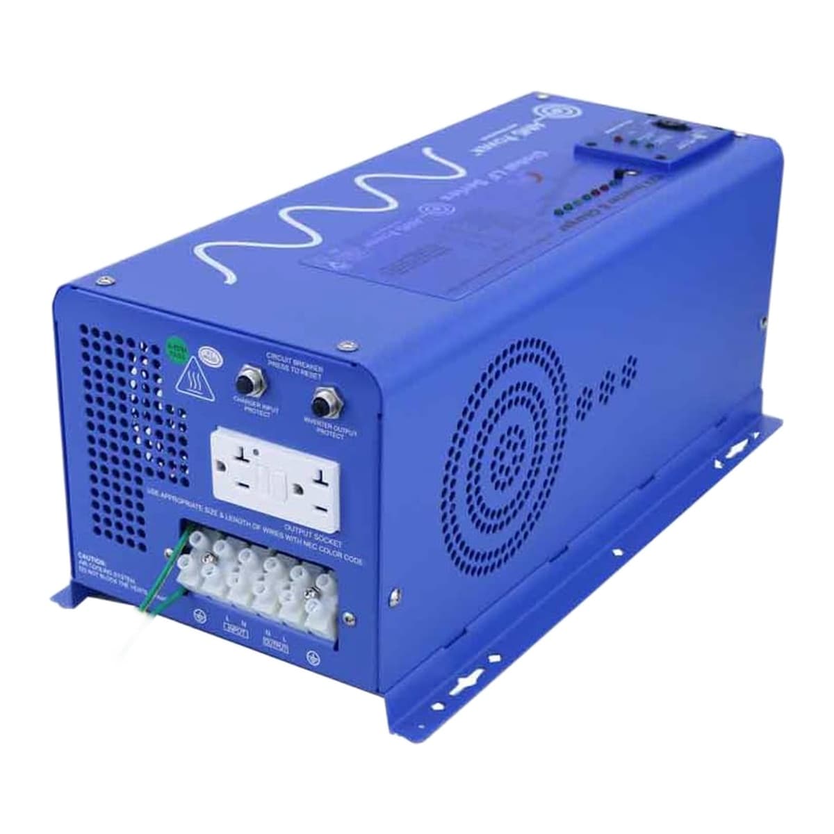 AIMS Power 3000W 12V Pure Sine Inverter/Charger with Transfer Switch