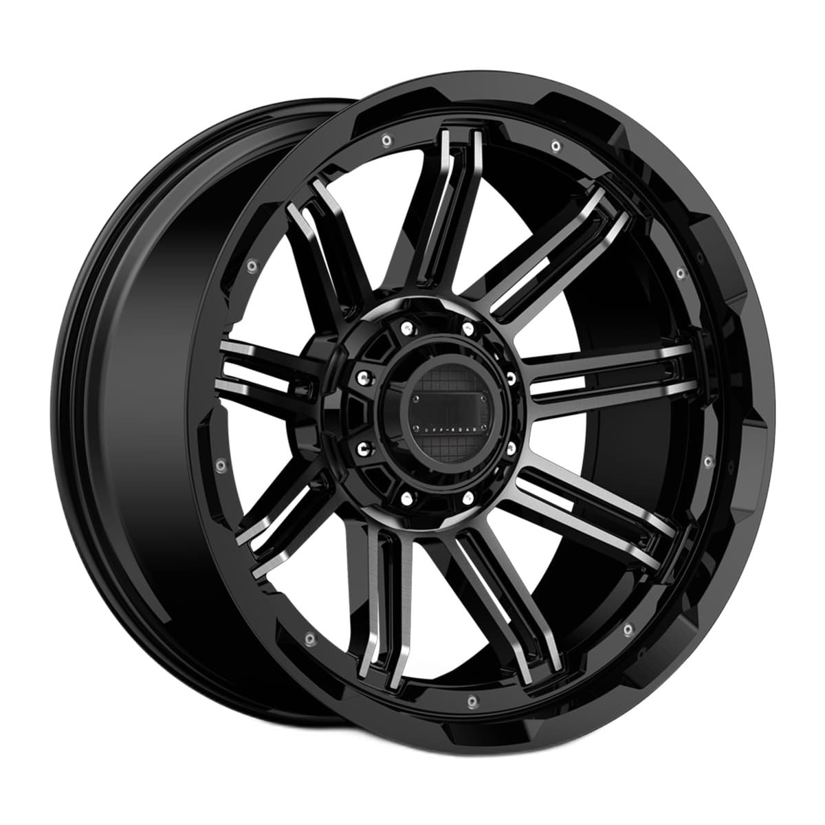 Grid Off-Road GD18 Wheel | 22x10.0, 5x127/139.7, -18mm Offset, Gloss Black Machined