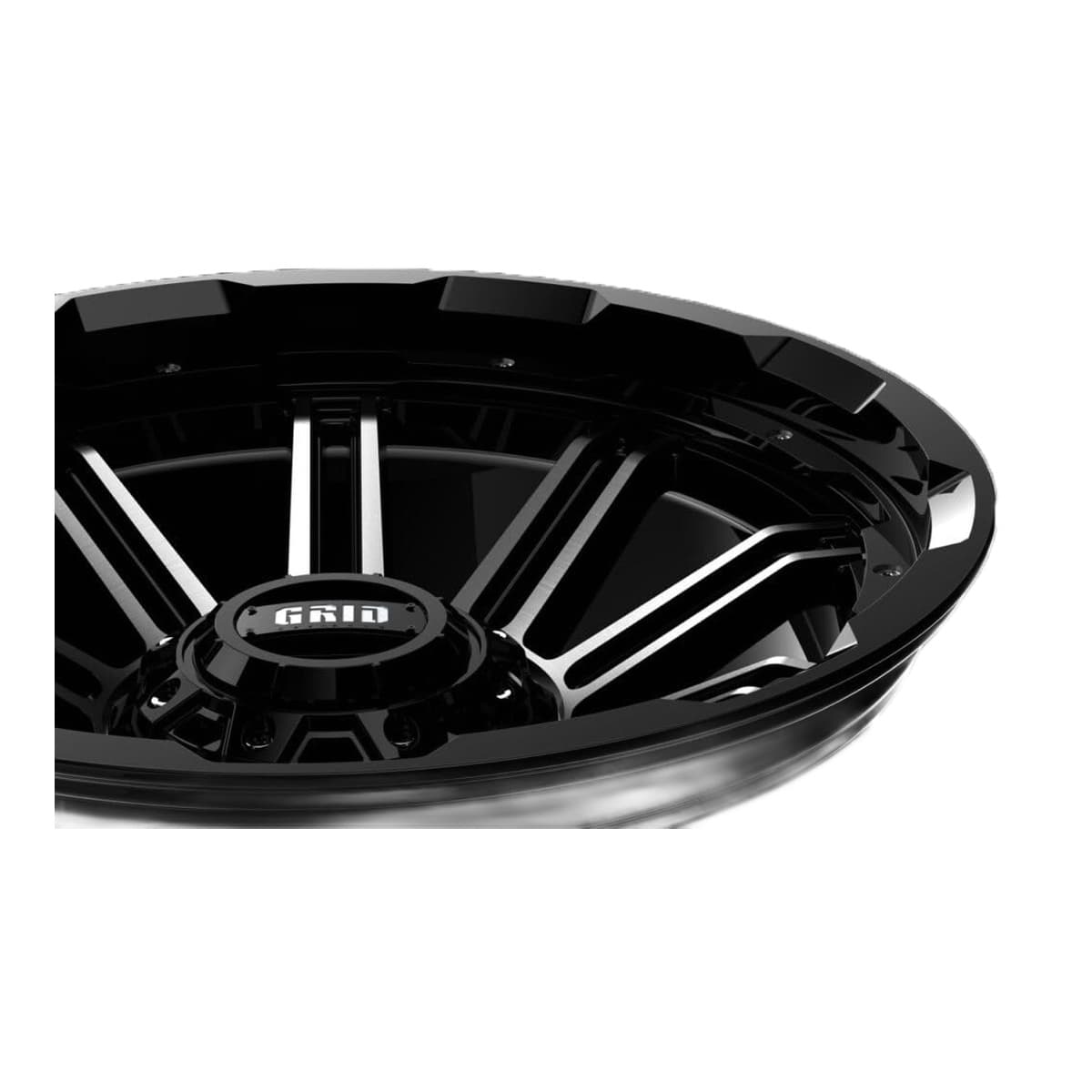 Grid Off-Road GD18 Wheel | 22x10.0, 5x127/139.7, -18mm Offset, Gloss Black Machined