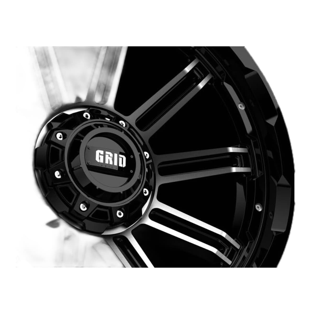 Grid Off-Road GD18 Wheel | 22x10.0, 5x127/139.7, -18mm Offset, Gloss Black Machined