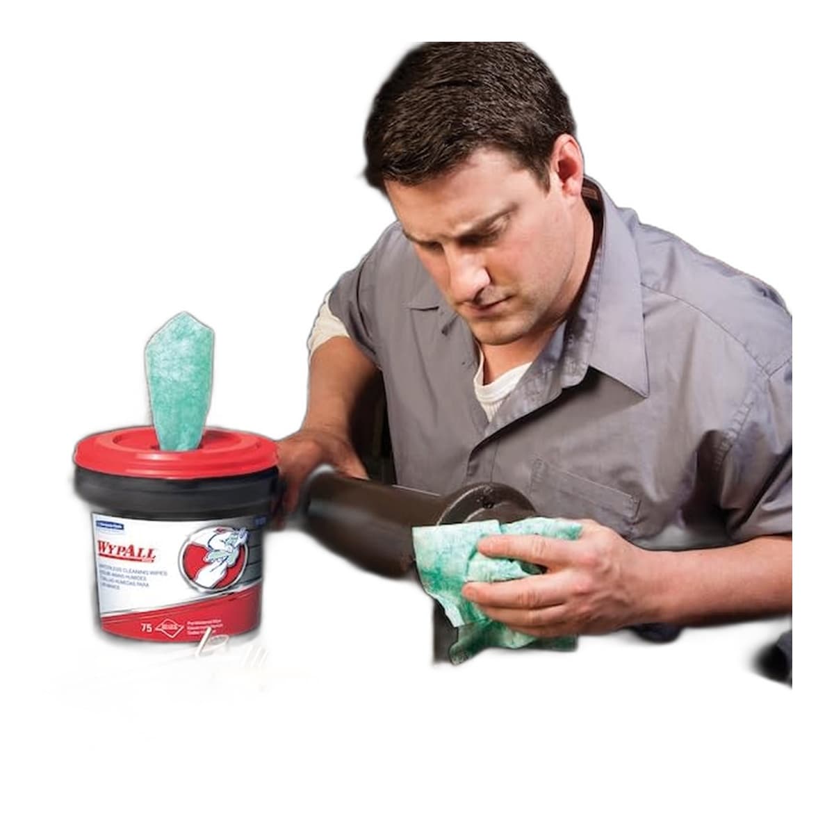 Kimberly-Clark WypAll Waterless Hand Wipes (75 per Bucket, Case of 6)