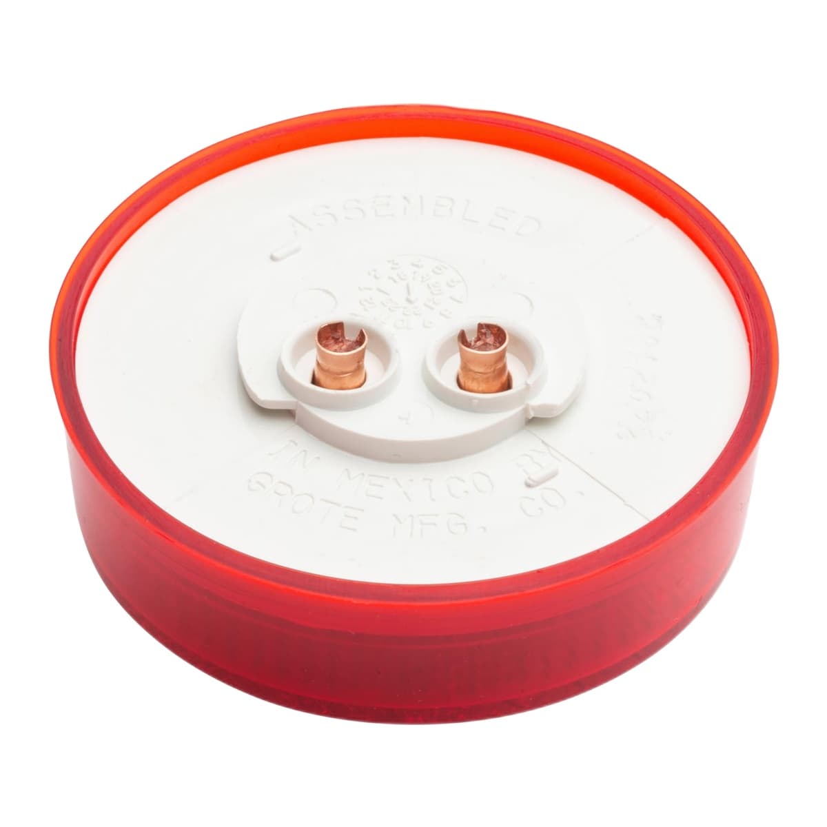 Grote 2-1/2" Round Clearance/Marker Lamp with Built-In Reflector, Red, 12V (45832)