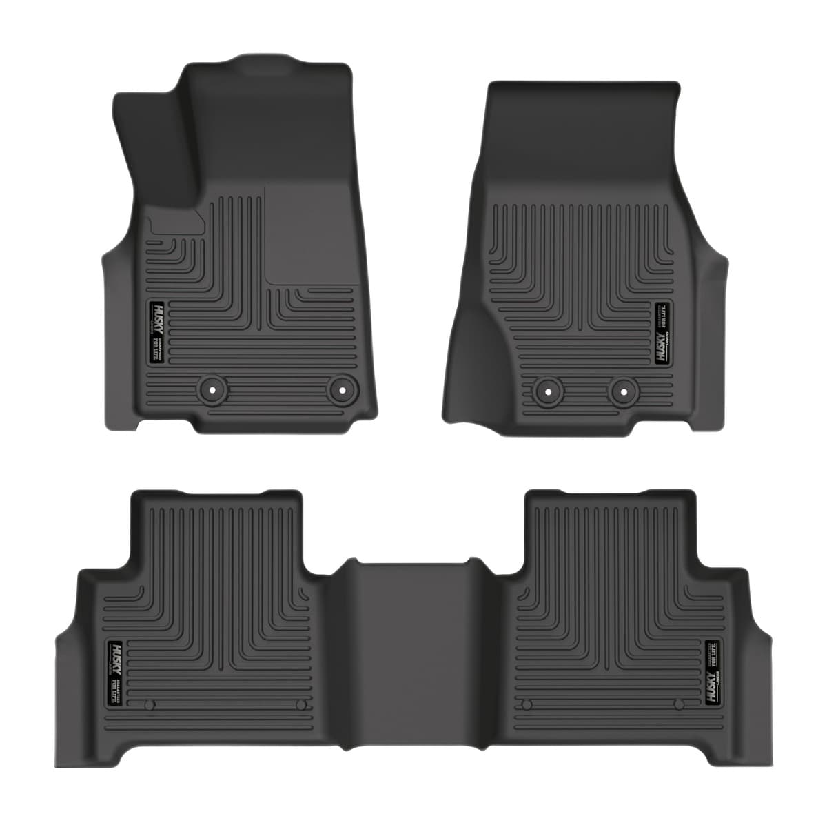 Husky Liners WeatherBeater Front & 2nd Row Floor Liners | 2022-2026 Jeep Grand Cherokee (Excludes 4XE), Black