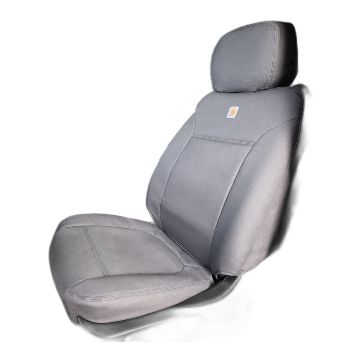 Covercraft Carhartt PrecisionFit Custom Seat Covers | 1st Row, 2023-2026 Ford F-250/F-350 Super Duty Regular Cab, Gravel