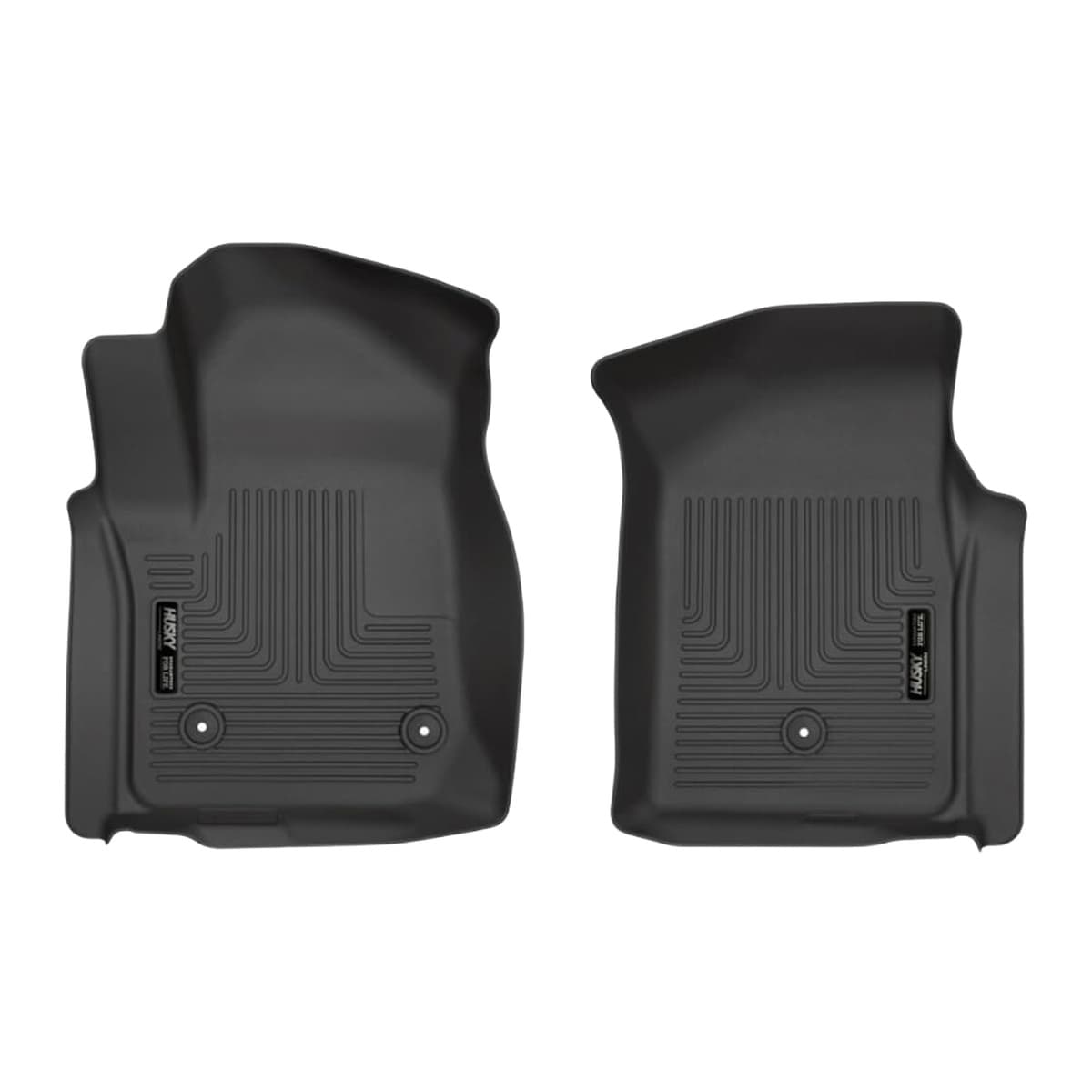 Husky Liners WeatherBeater Front Row Floor Liners | 2019-2026 Chevrolet Silverado & GMC Sierra 1500 and 2020-2026 Silverado & Sierra 2500/3500, Standard Cab, Black