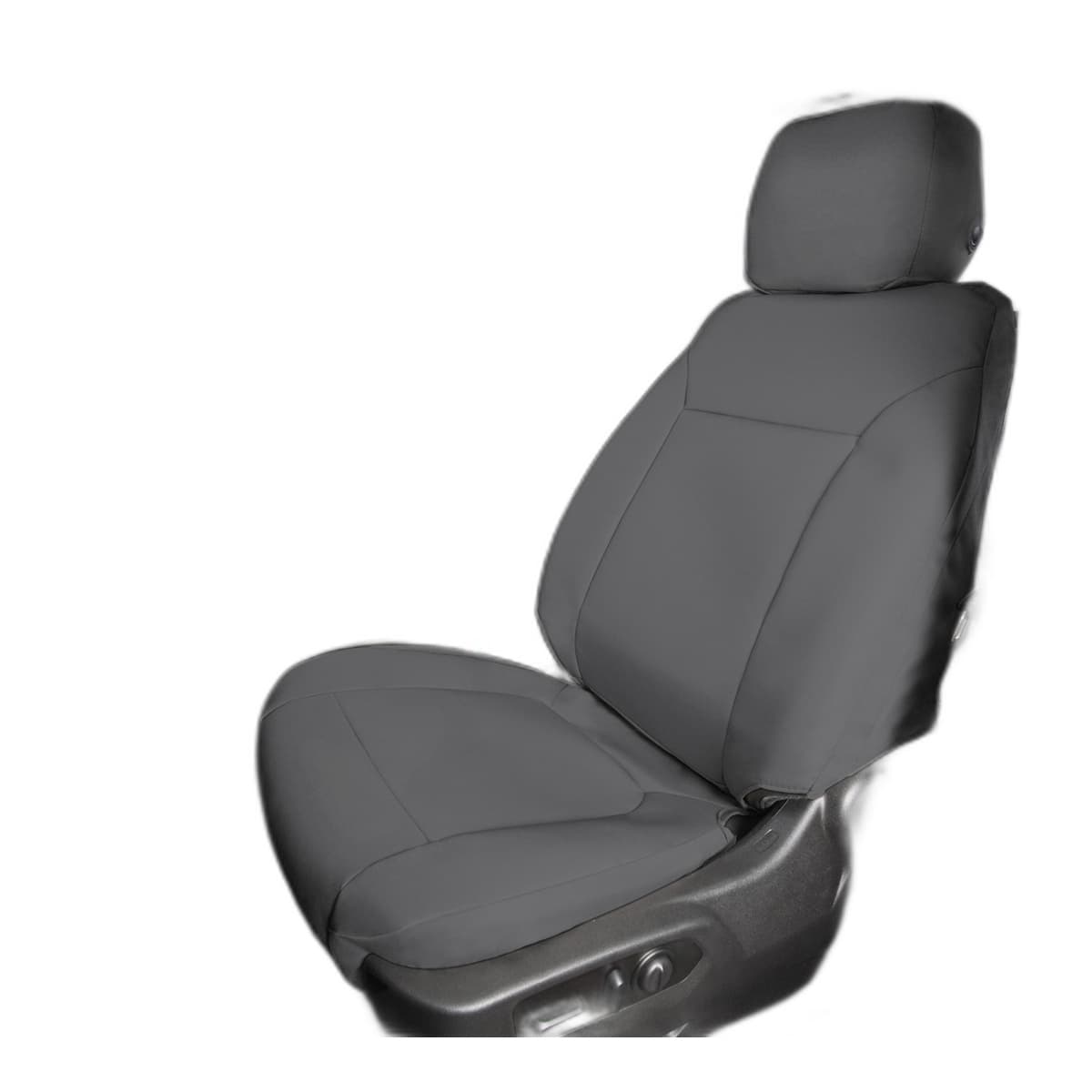 Covercraft Endura PrecisionFit Custom Seat Covers | Front Row, 2021-2026 Ford F-150, Silver, Crew/Ext Cab, 40/20/40 Bench, Non-Opening Console