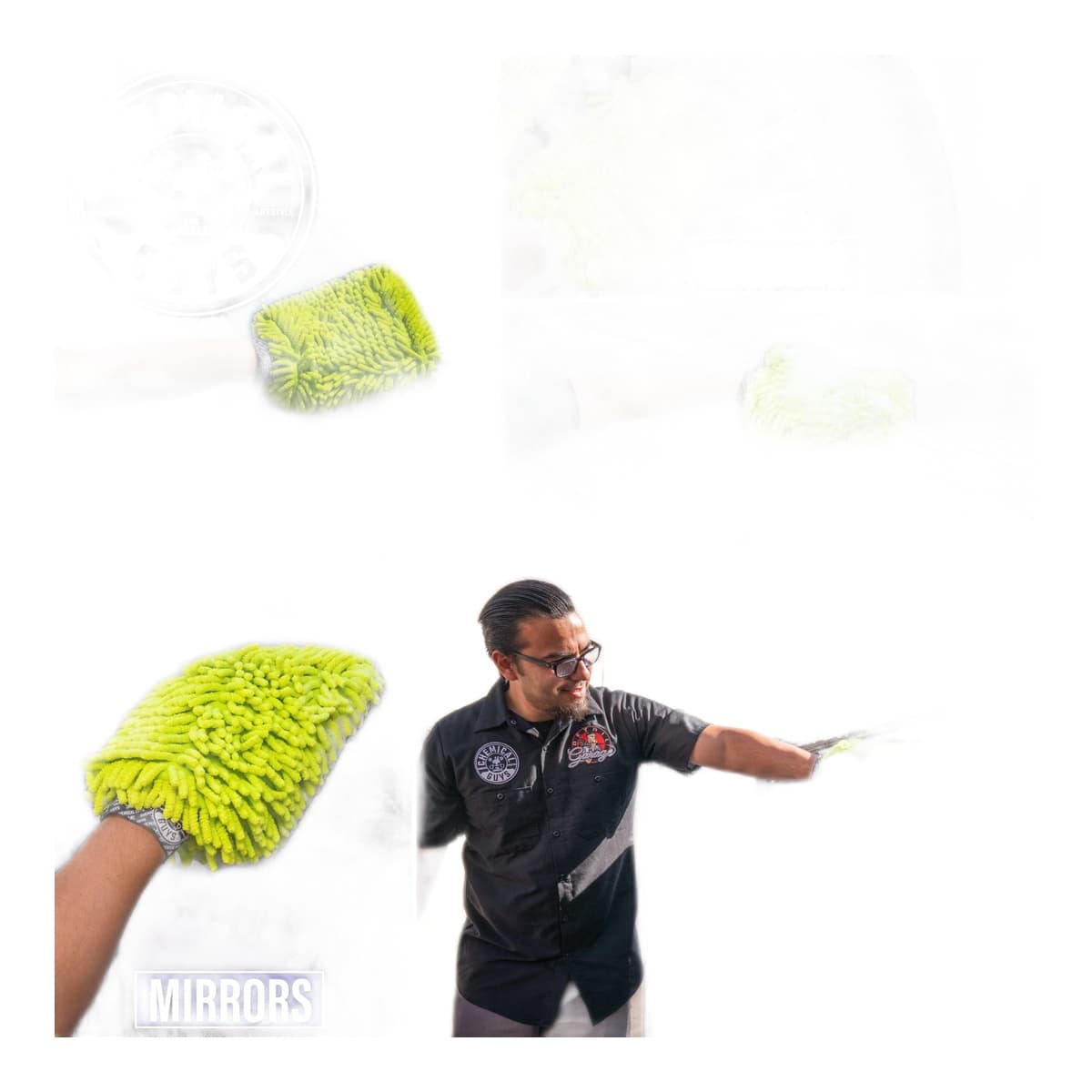 Chemical Guys Chenille Premium Scratch-Free Microfiber Wash Mitt (Lime Green)