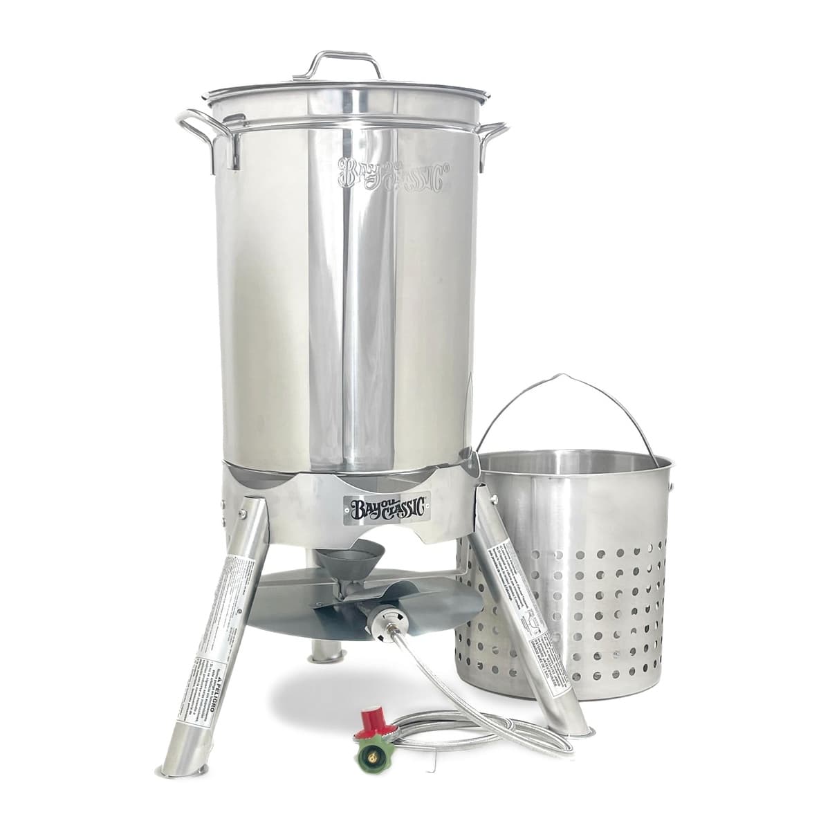 Bayou Classic 44-Qt Stainless Steam & Boil Cooker Kit with High-Pressure Burner
