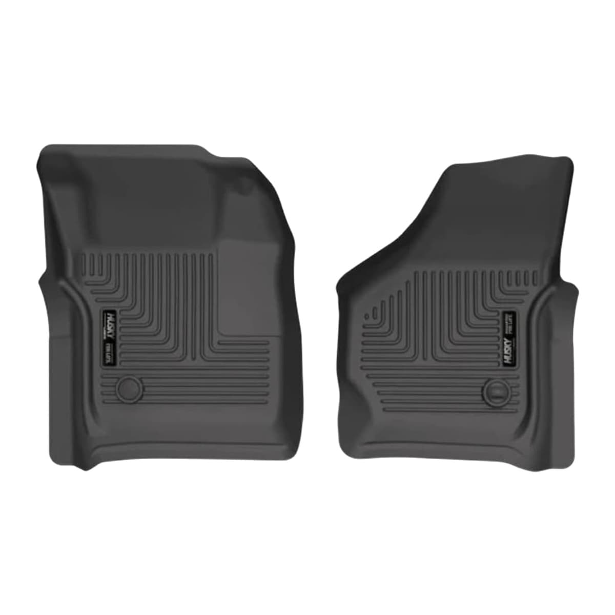 Husky Liners WeatherBeater Front Row Floor Liners | 1999-2007 Ford F-250/F-350, All Cab Sizes, without Manual Transfer Case Shifter, Black