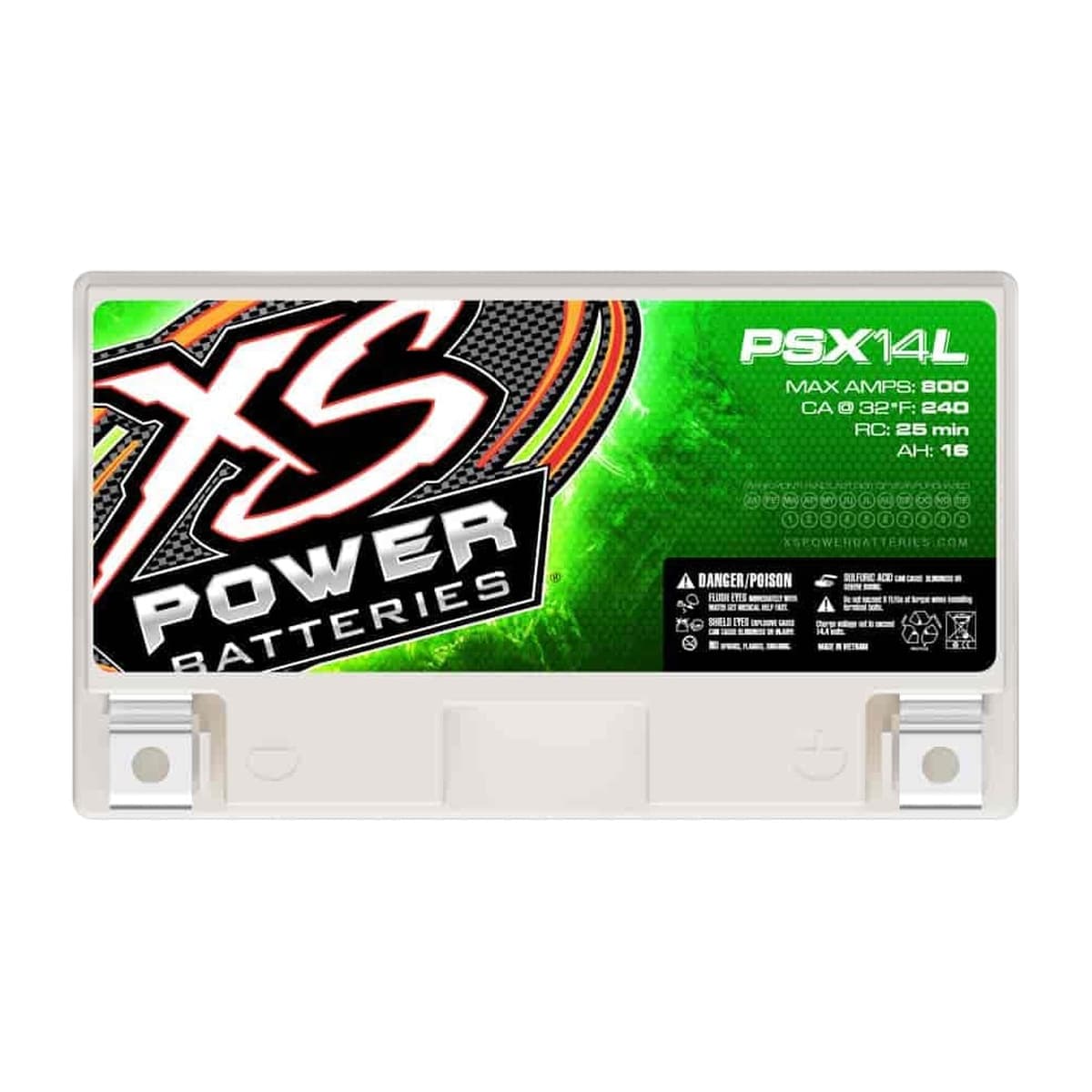 XS Power PSX14Q 12V AGM Powersports Battery - Group 14, 800 Max Amps