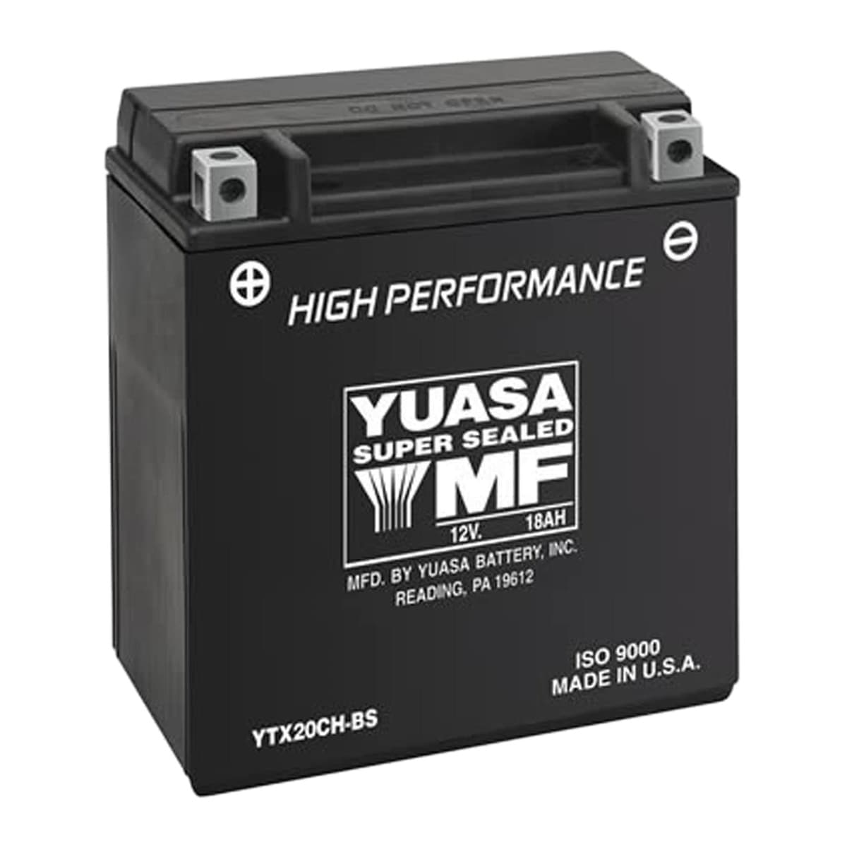 Yuasa YUAM6220C YTX20CH-BS 12V AGM Battery with Acid Pack (Made in USA)