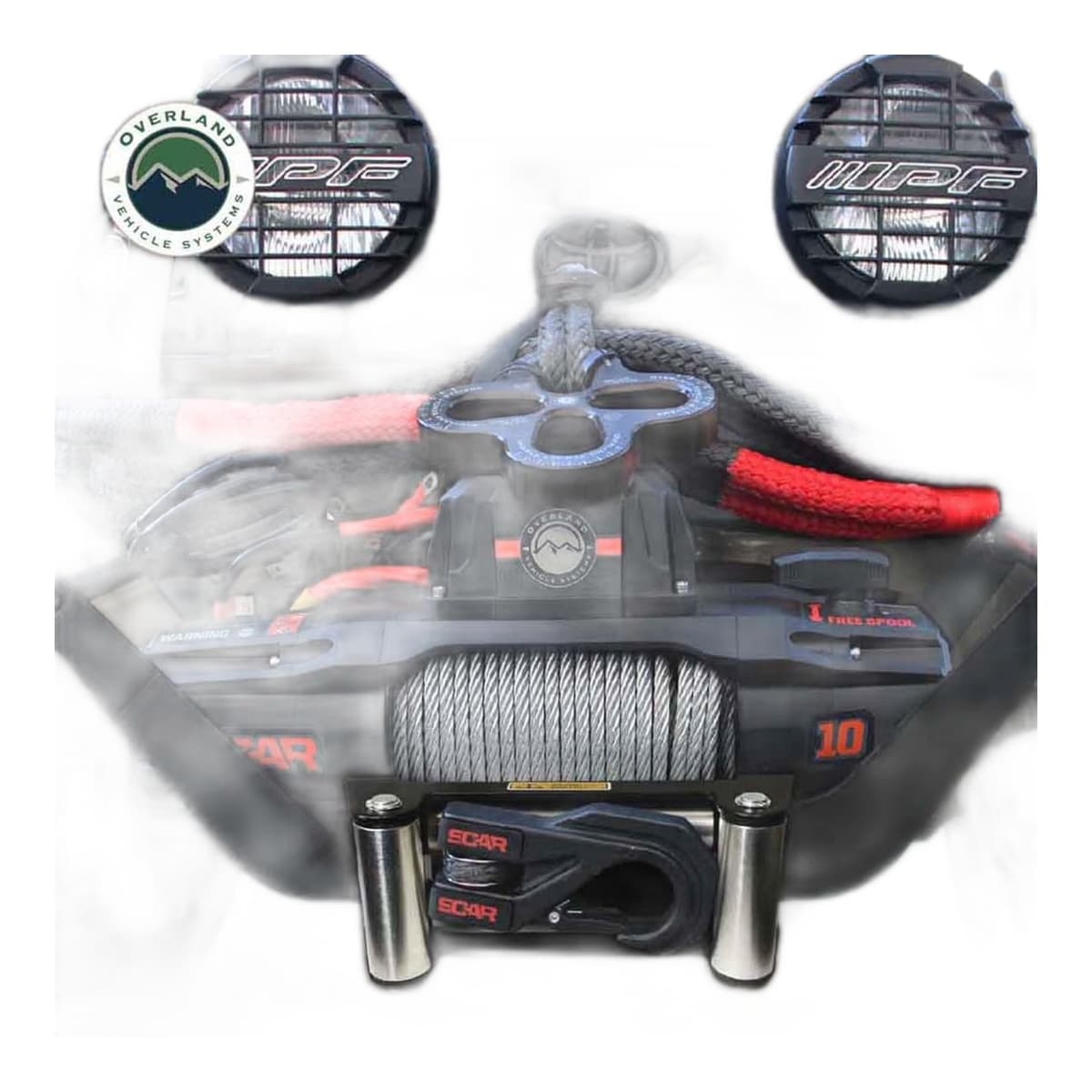 Overland Vehicle Systems SCAR 10 Winch - 10,000 lb, Steel Cable, Wireless Remote