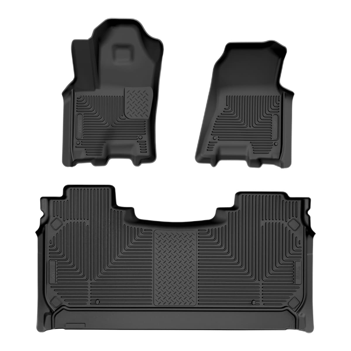 Husky Liners WeatherBeater Front & 2nd Row Floor Liners | 2025-2026 Dodge Ram 1500 Crew Cab Only, Black