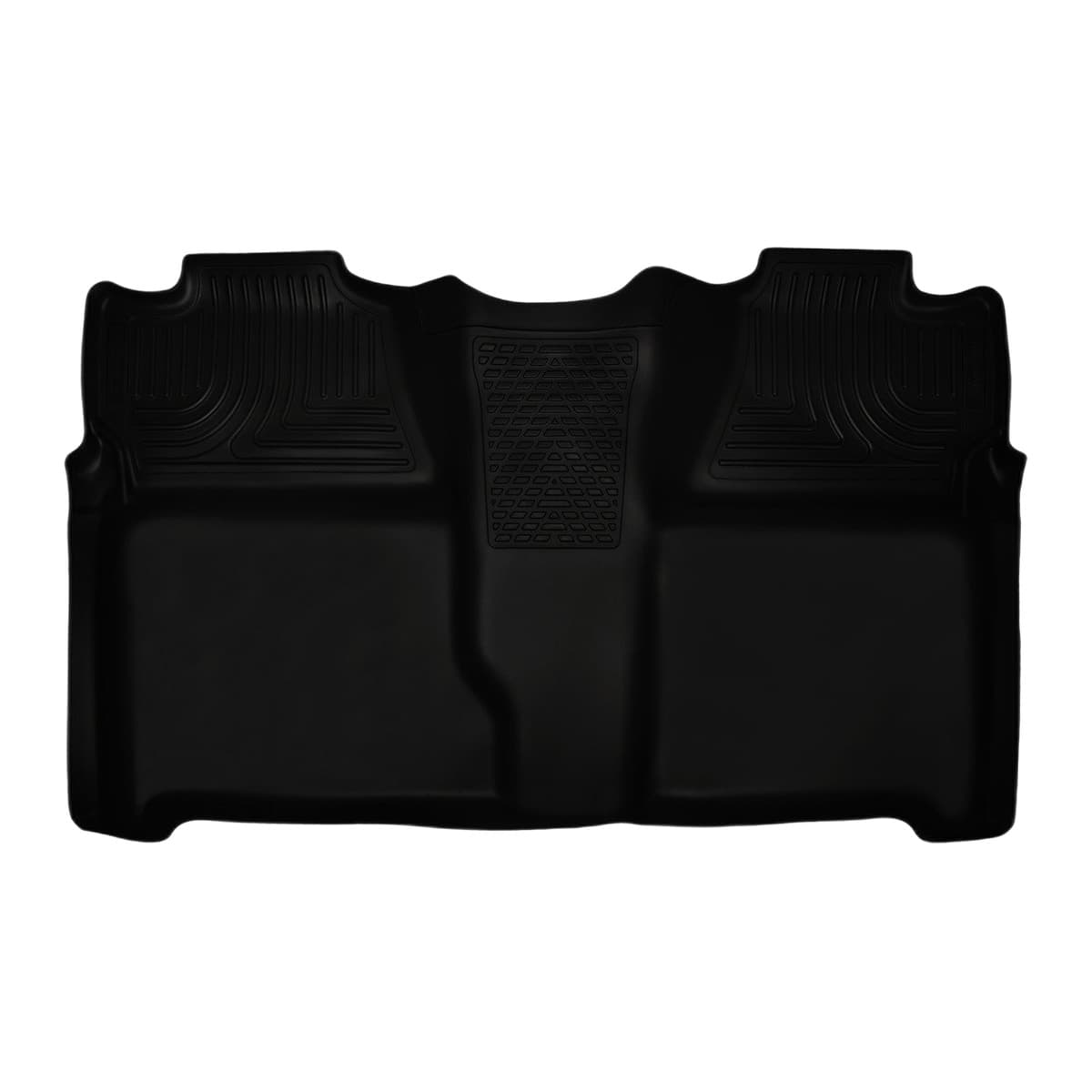 Husky Liners WeatherBeater 2nd Row Floor Liner | 2007-2013 Chevrolet Silverado & GMC Sierra 1500 Crew Cab, 2007-2014 Silverado & Sierra 2500/3500 Crew Cab, Black