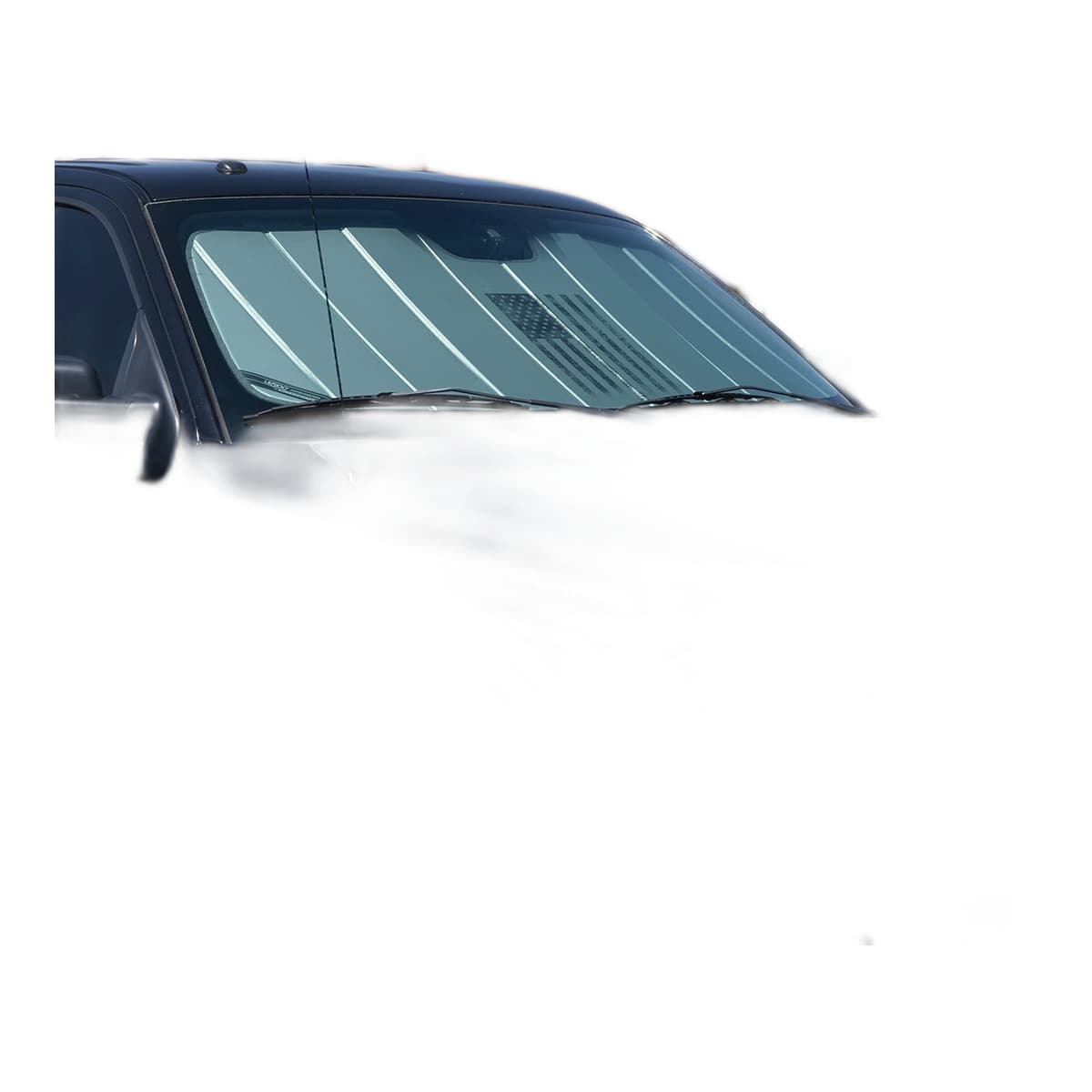 Covercraft American Flag UVS100 Custom Windshield Sunshade | 2014-2018 Chevrolet Silverado & GMC Sierra, Silver