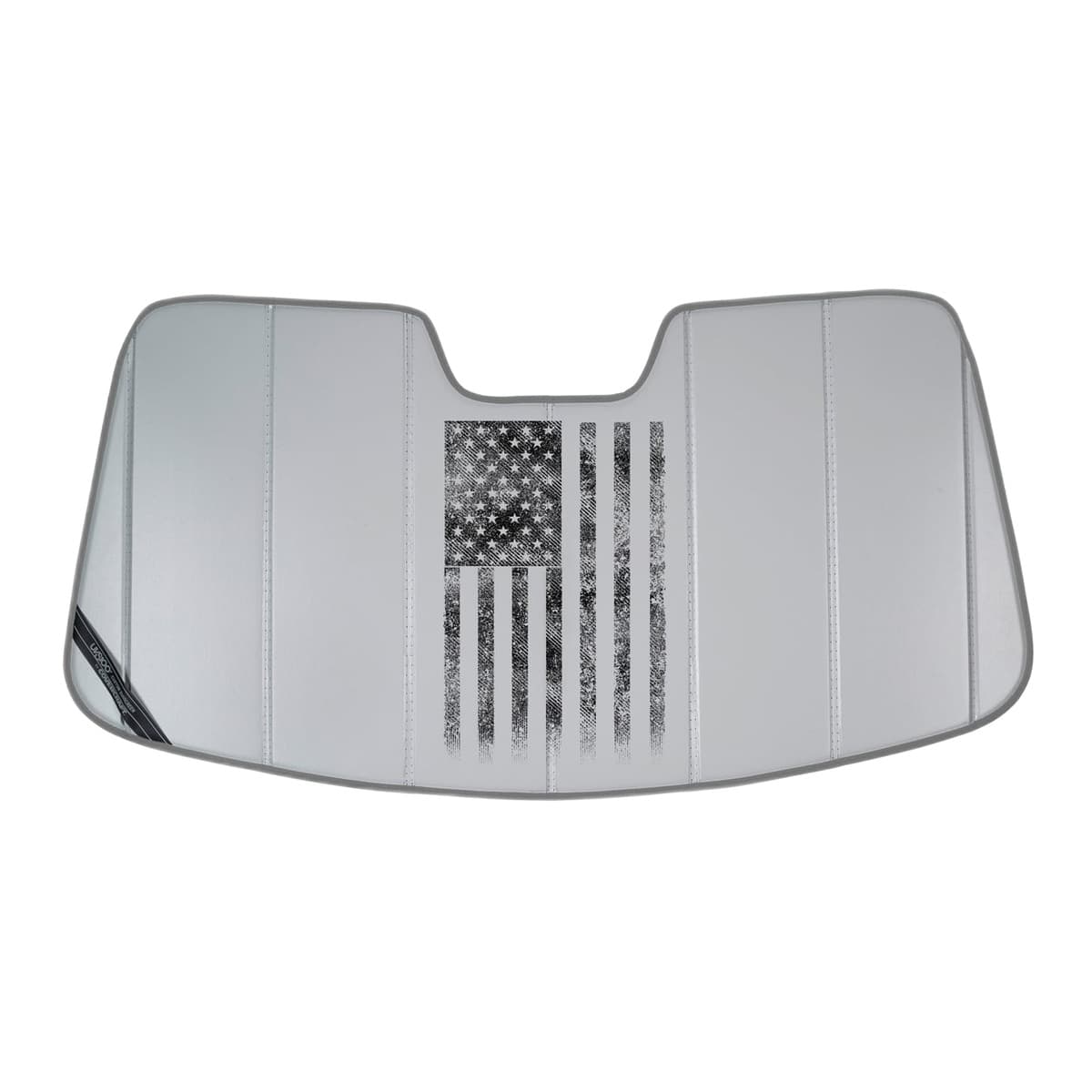 Covercraft American Flag UVS100 Custom Windshield Sunshade | 2014-2018 Chevrolet Silverado & GMC Sierra, Silver