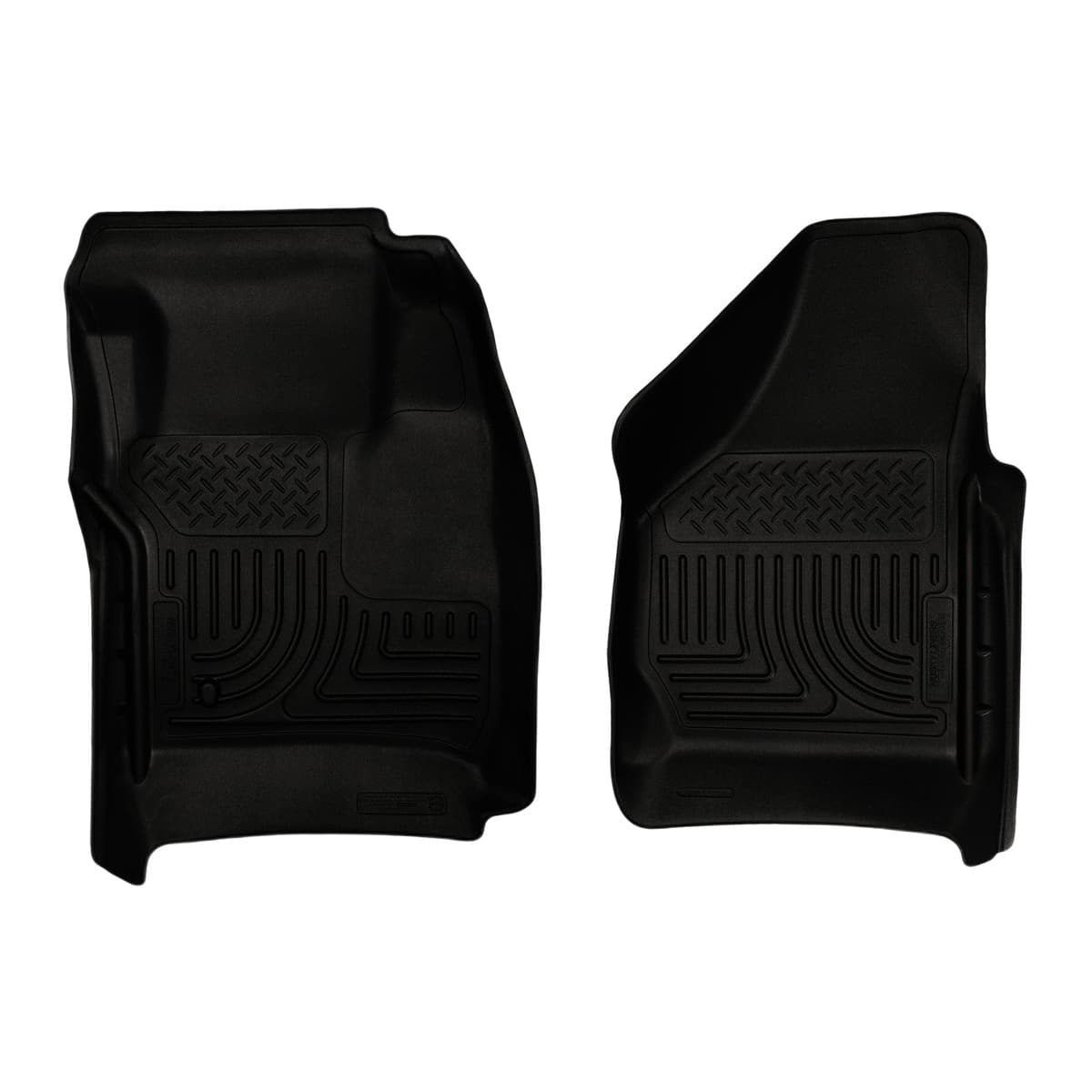 Husky Liners WeatherBeater Front Floor Liners | 2008-2010 Ford F-250/F-350 Crew Cab, SuperCab & Standard Cab, Black