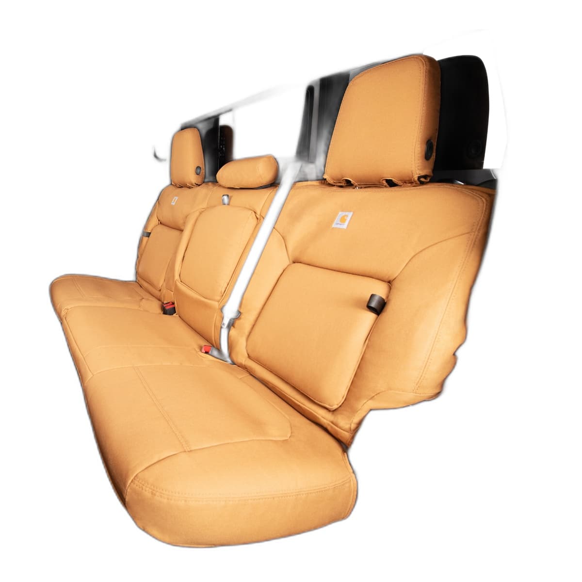 Covercraft Carhartt Duck Weave PrecisionFit Custom Seat Covers | 2nd Row, 2024-2026 Toyota Tacoma, Carhartt Brown