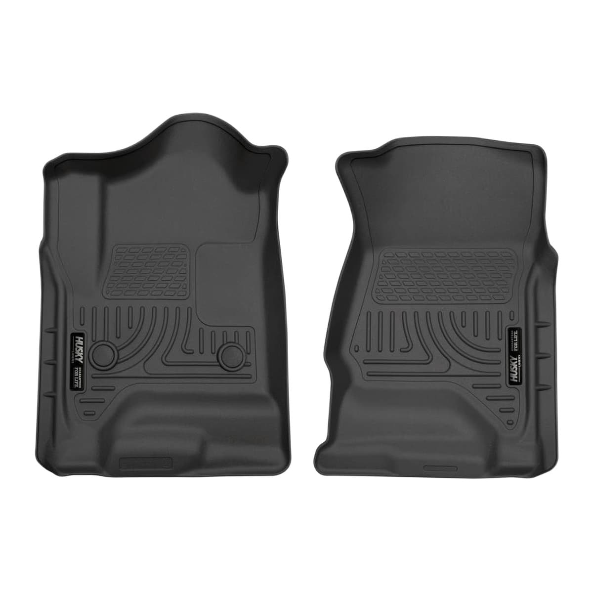 Husky Liners WeatherBeater Front Floor Liners | 2014-2020 Chevrolet Silverado & GMC Sierra Crew/Double Cab, Cadillac Escalade & ESV, Yukon & XL, Suburban 1500, Tahoe, Black