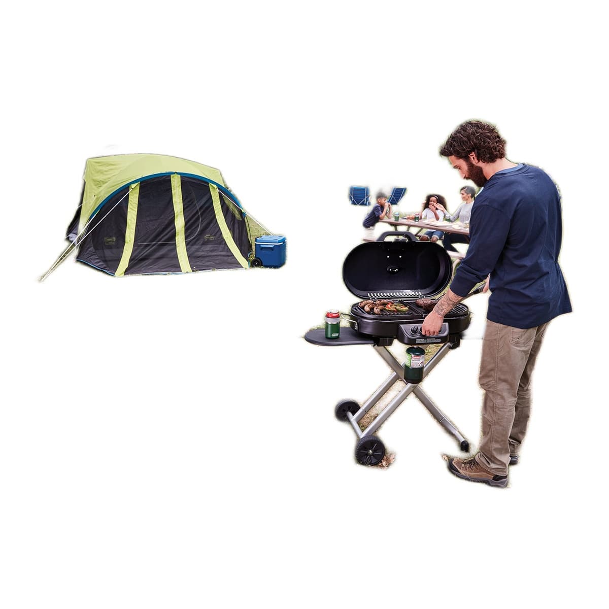 Coleman RoadTrip 285 Stand-Up Portable Propane Grill, Green