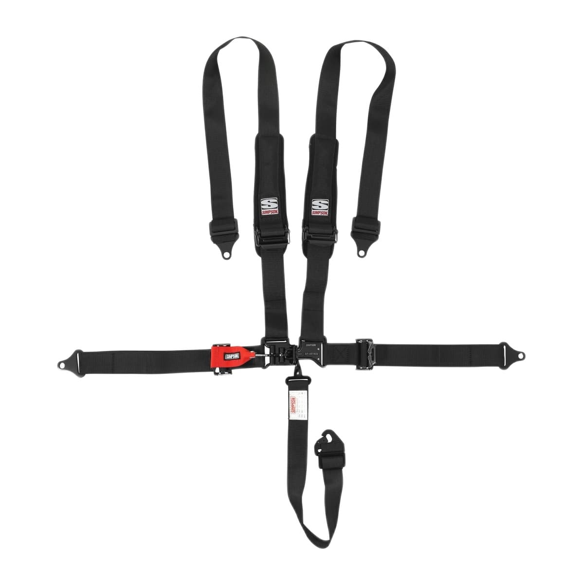 Simpson D3 5-Point Off-Road Harness - 2" Bolt-In with Pads, Black