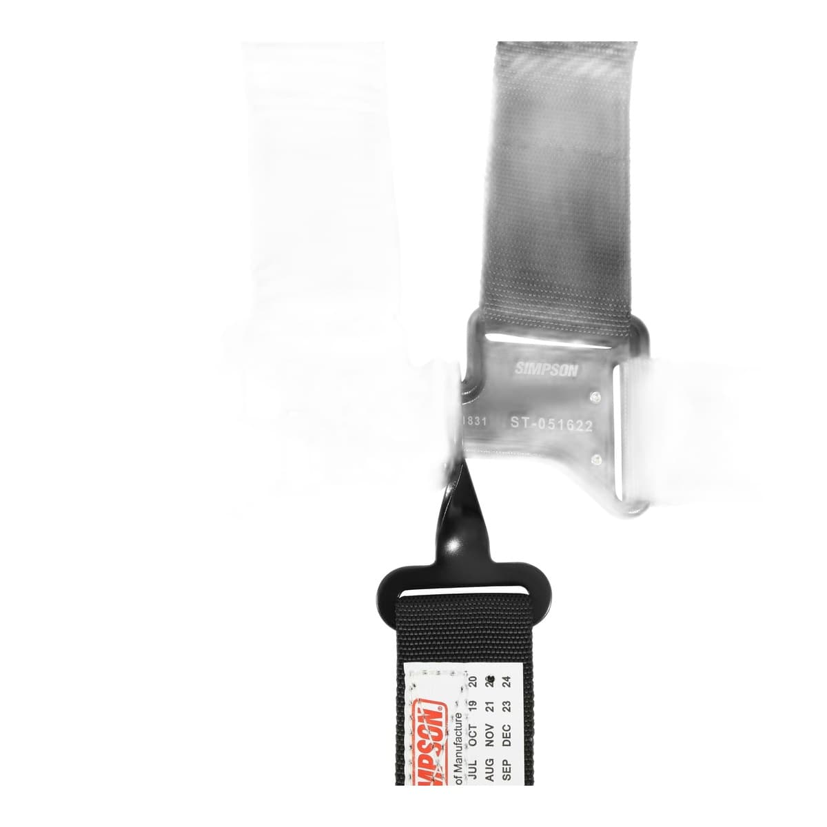 Simpson D3 5-Point Off-Road Harness - 2" Bolt-In with Pads, Black
