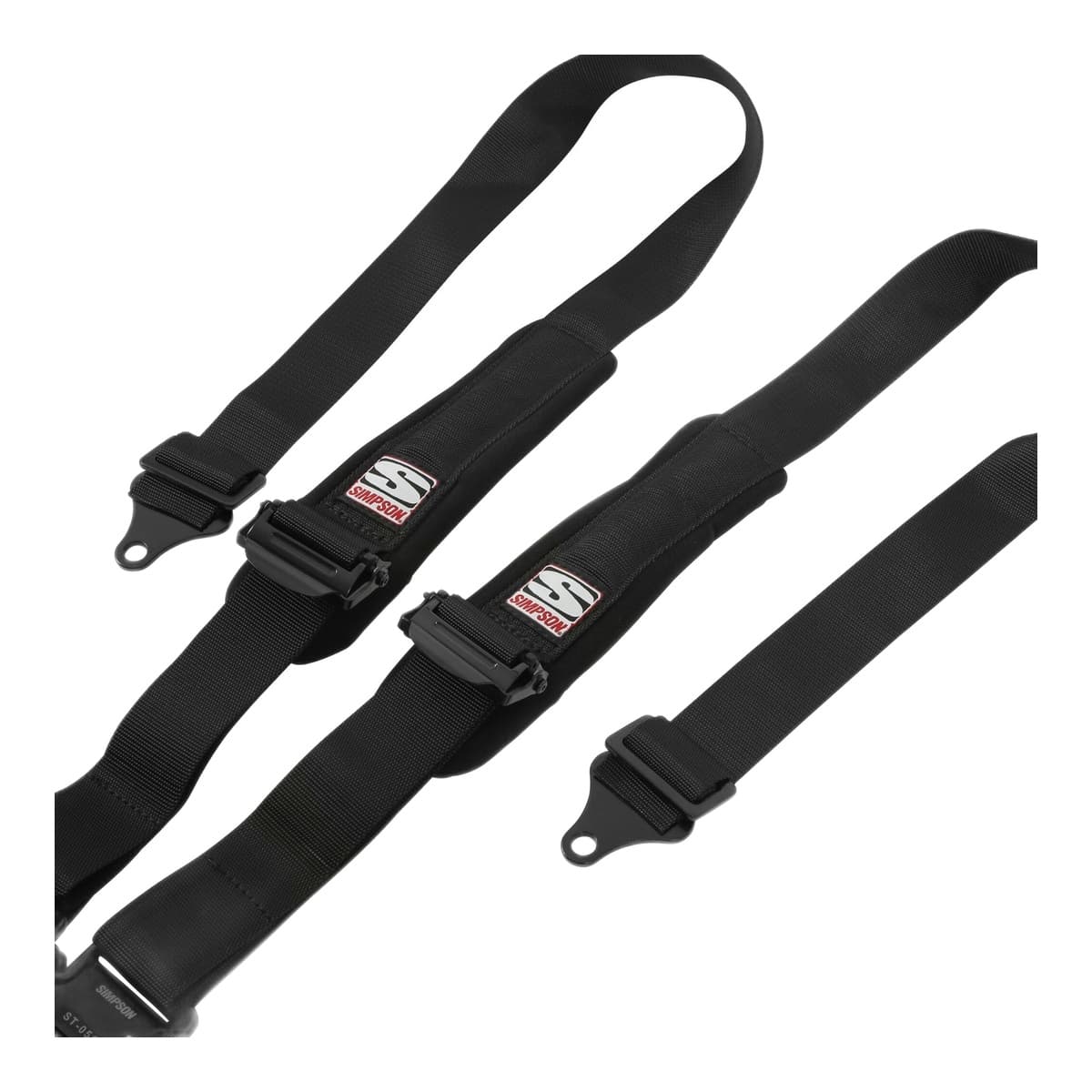 Simpson D3 5-Point Off-Road Harness - 2" Bolt-In with Pads, Black