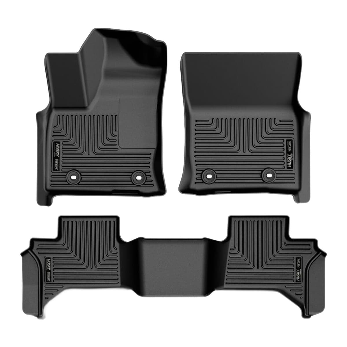 Husky Liners WeatherBeater Front & 2nd Row Floor Liners | 2022-2026 Lexus LX600, 2022-2024 Toyota Land Cruiser, Black