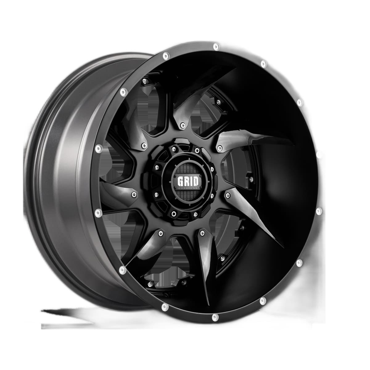 Grid Off-Road GD01 Wheel | 20x9, 5x127/139.7, 0mm Offset, Black, Matte Black