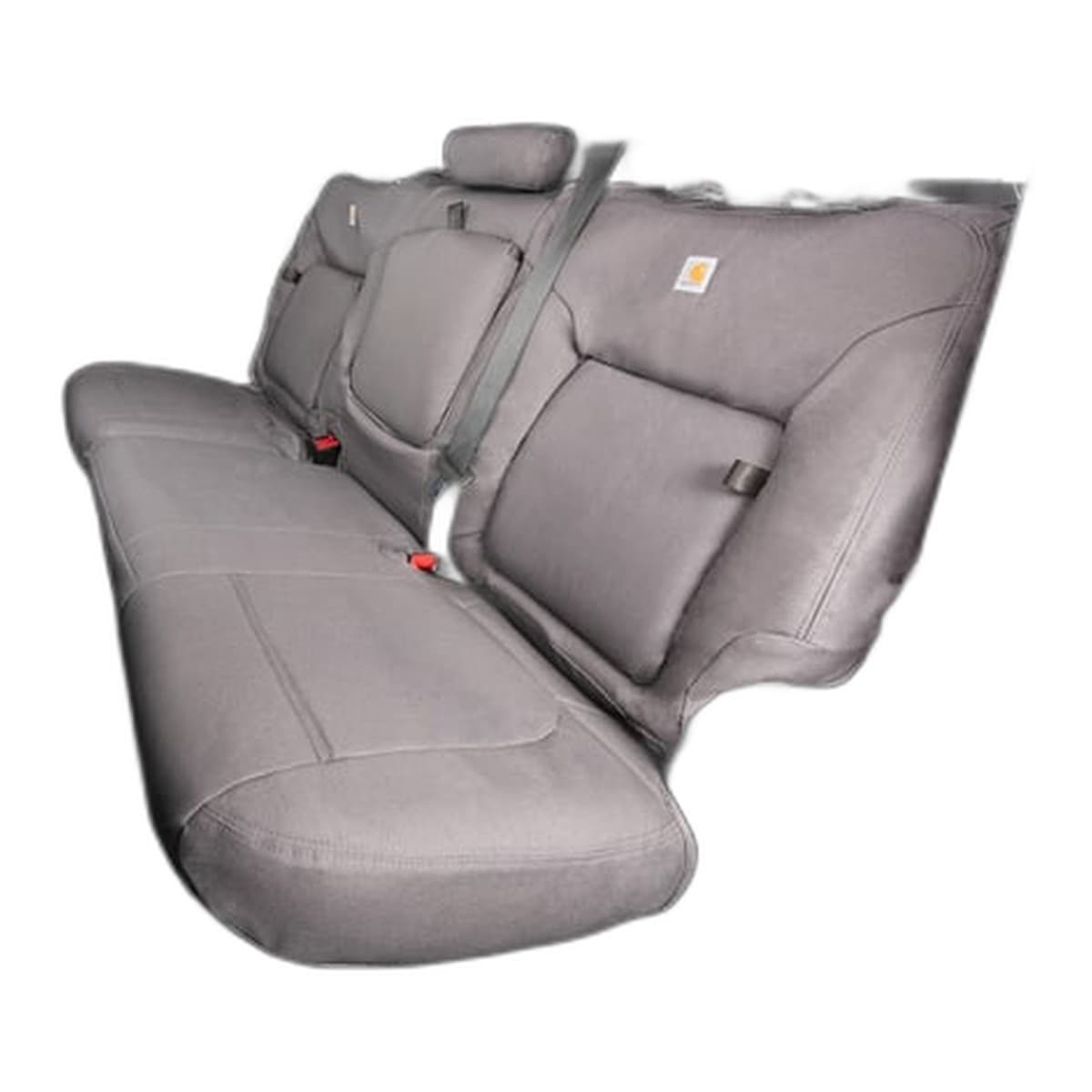 Covercraft Carhartt PrecisionFit Custom Seat Covers | 2nd Row, 2019-2026 Chevrolet Silverado 1500 & GMC Sierra 1500 Crew Cab, Gravel, No Seatback storage bins