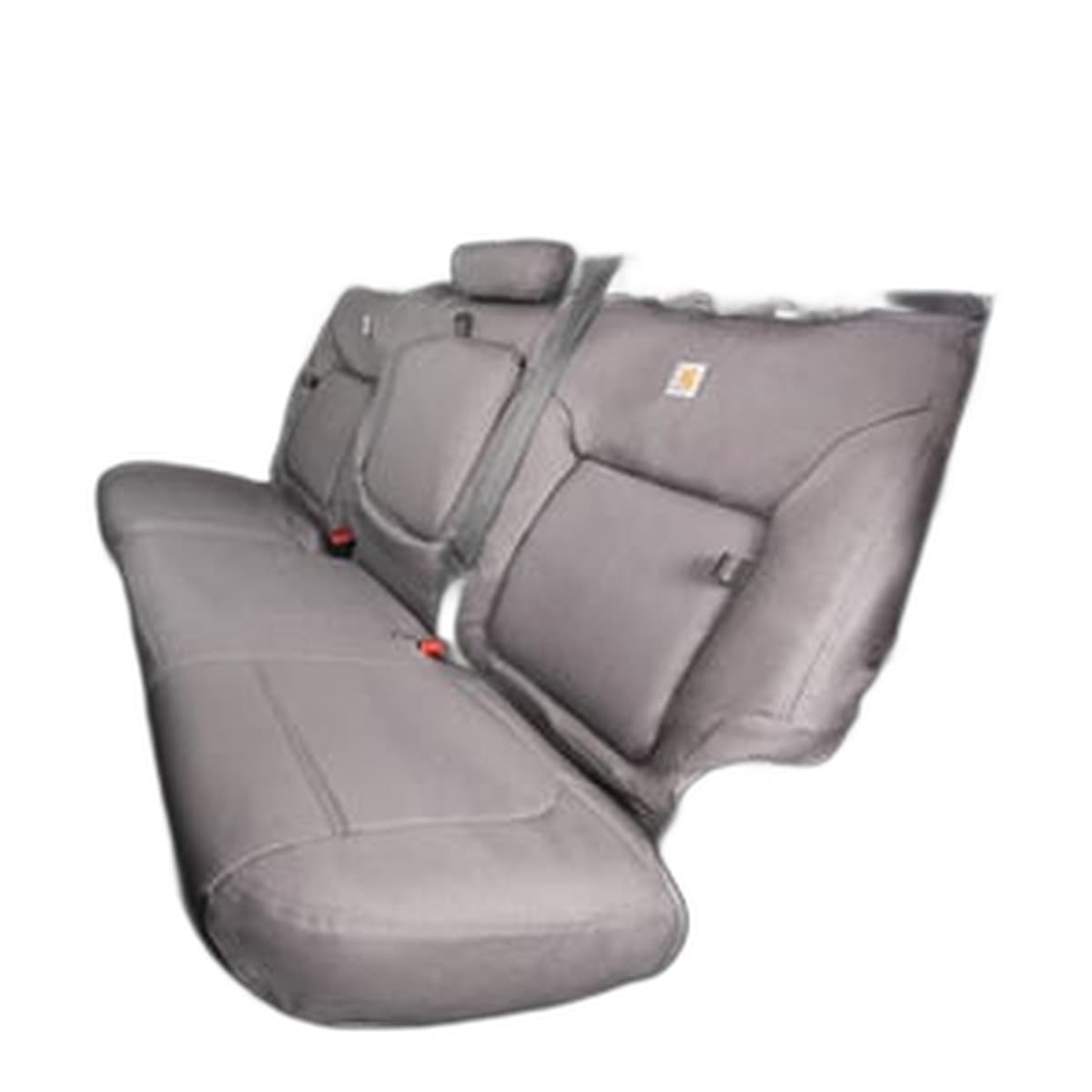Covercraft Carhartt PrecisionFit Custom Seat Covers | 2nd Row, 2019-2026 Chevrolet Silverado 1500 & GMC Sierra 1500 Crew Cab, Gravel, No Seatback storage bins