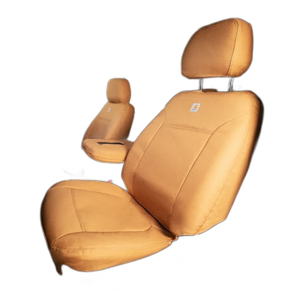 Covercraft Carhartt PrecisionFit Custom Seat Covers | 1st Row, 2024-2026 Toyota Tacoma, Brown