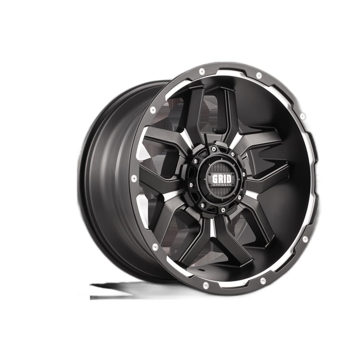 Grid Off-Road GD07 Wheel | 17x9, 5x127/139.7, 15mm Offset, Matte Black / Milled