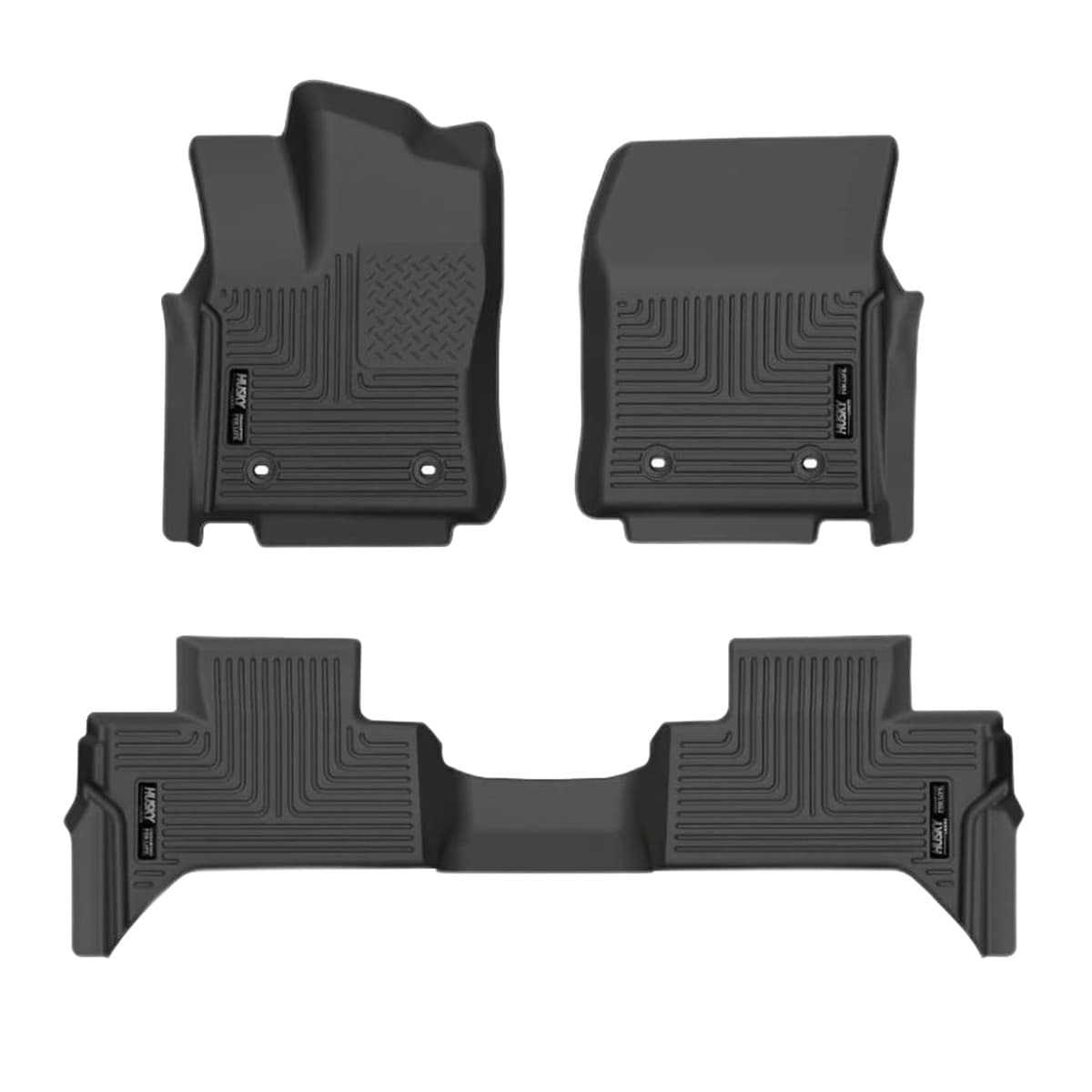 Husky Liners WeatherBeater Front & 2nd Row Floor Liners | 2022-2026 Toyota Tundra, Double Cab Only, Black