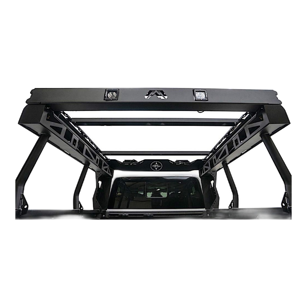 Fab Fours Gladiator (JT) Overland Bed Rack - Matte Black