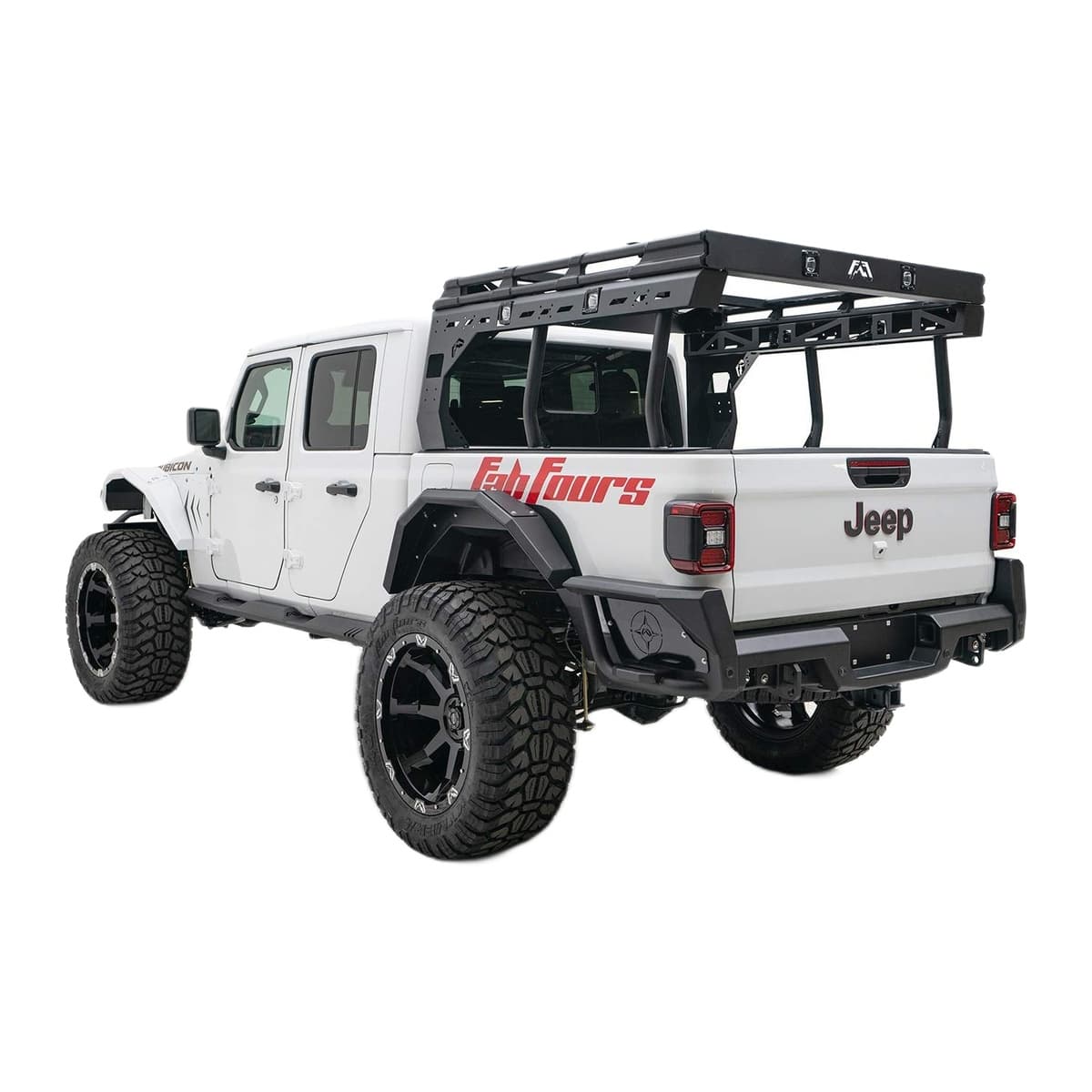 Fab Fours Gladiator (JT) Overland Bed Rack - Matte Black