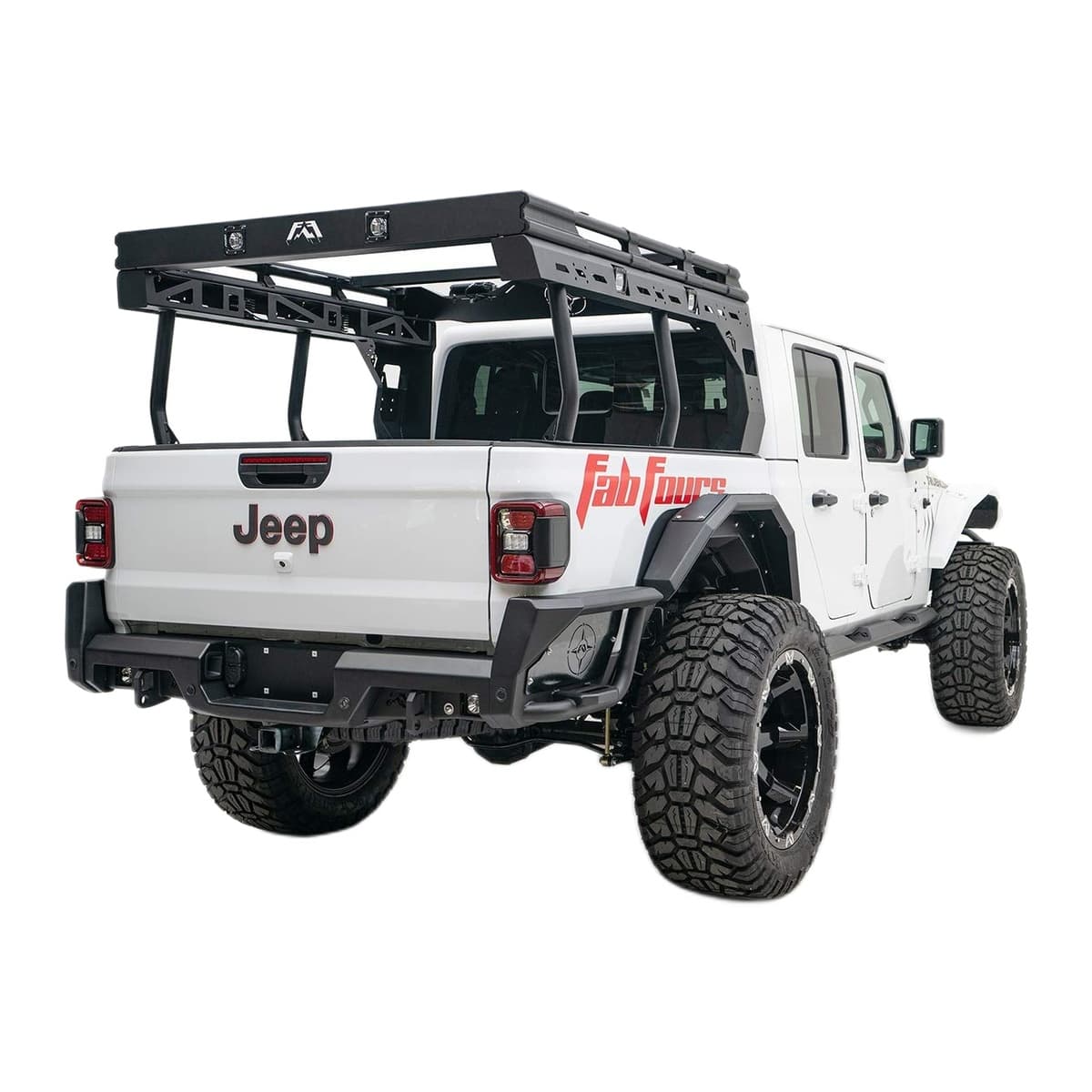 Fab Fours Gladiator (JT) Overland Bed Rack - Matte Black