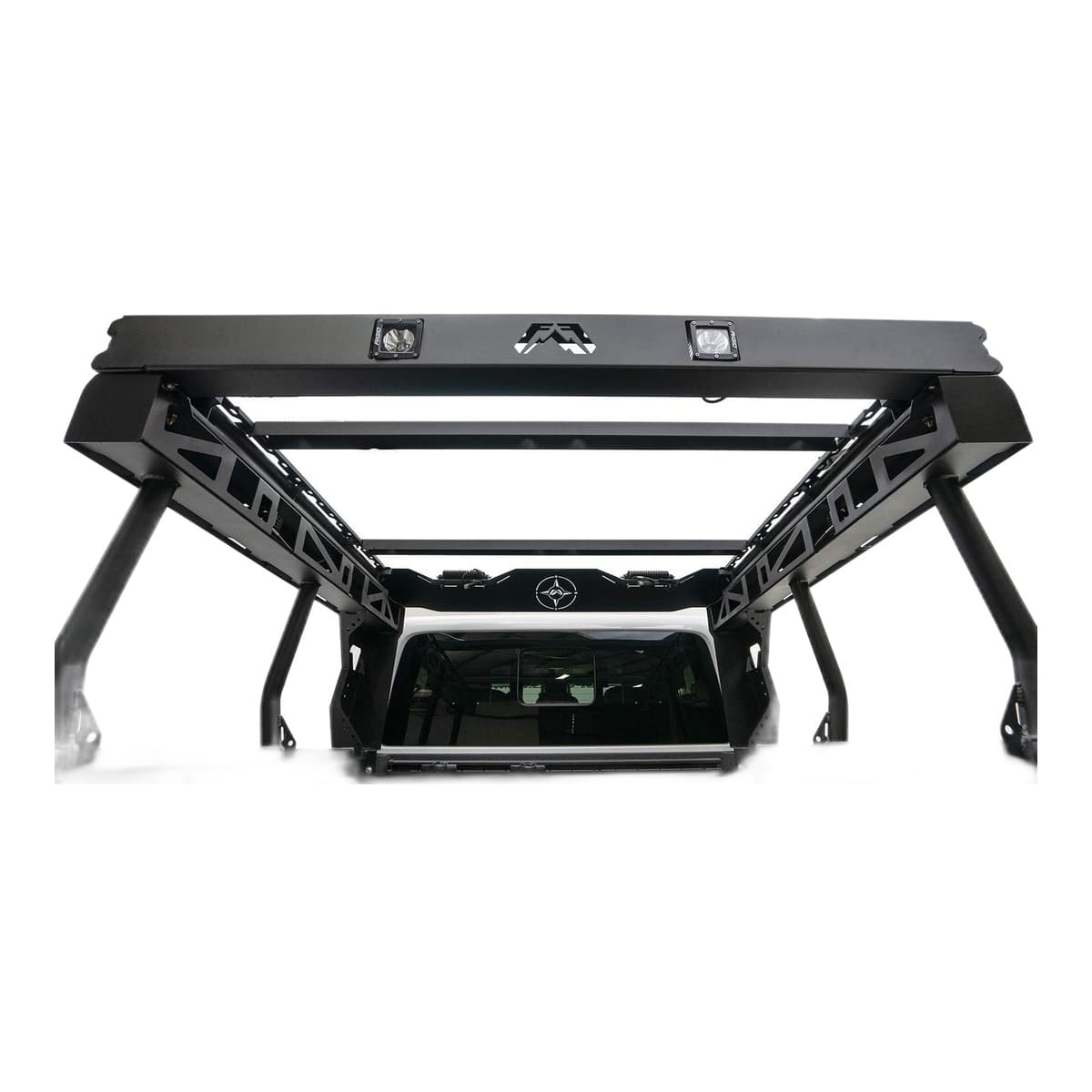 Fab Fours Gladiator (JT) Overland Bed Rack - Matte Black
