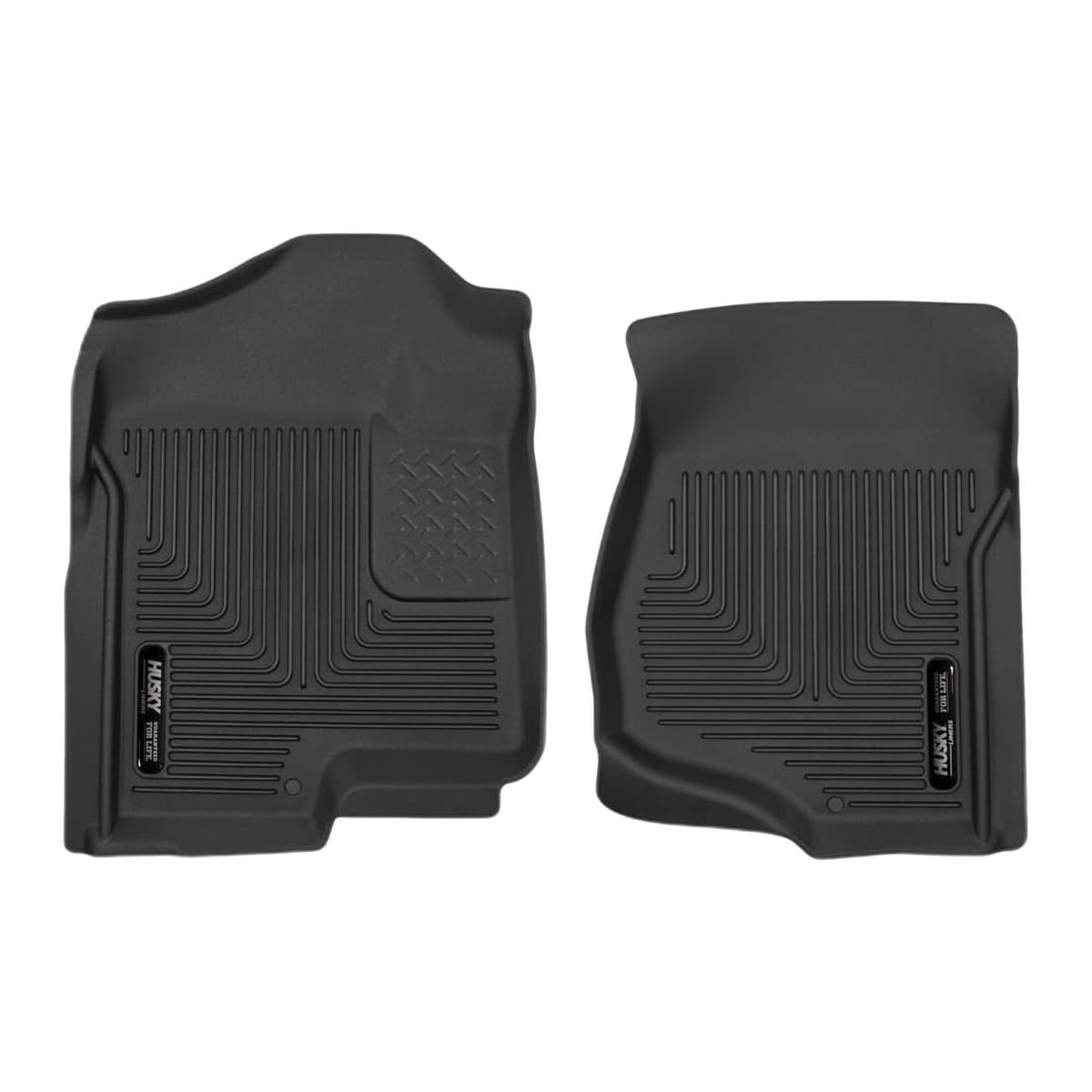 Husky Liners WeatherBeater Front Floor Liners | 2007-2014 Cadillac Escalade & ESV, GMC Yukon & XL, Chevrolet Suburban, Tahoe, Avalanche and Silverado/Sierra Crew & Extended Cab, Black