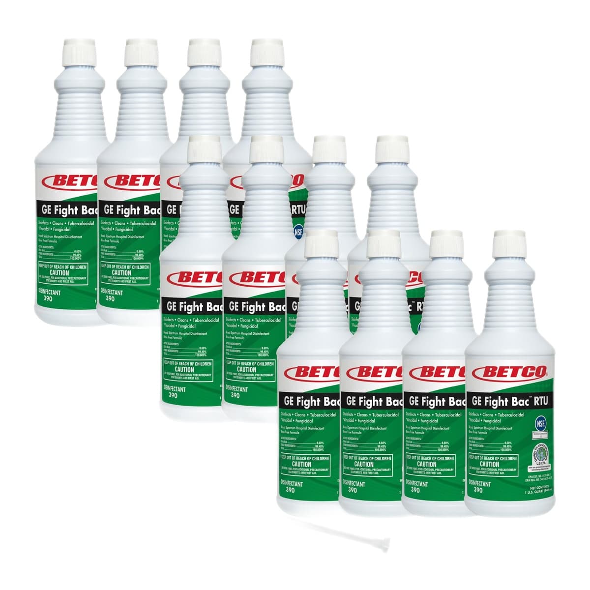 Betco GE Fight Bac RTU No-Rinse Disinfectant (32 oz, Case of 12)