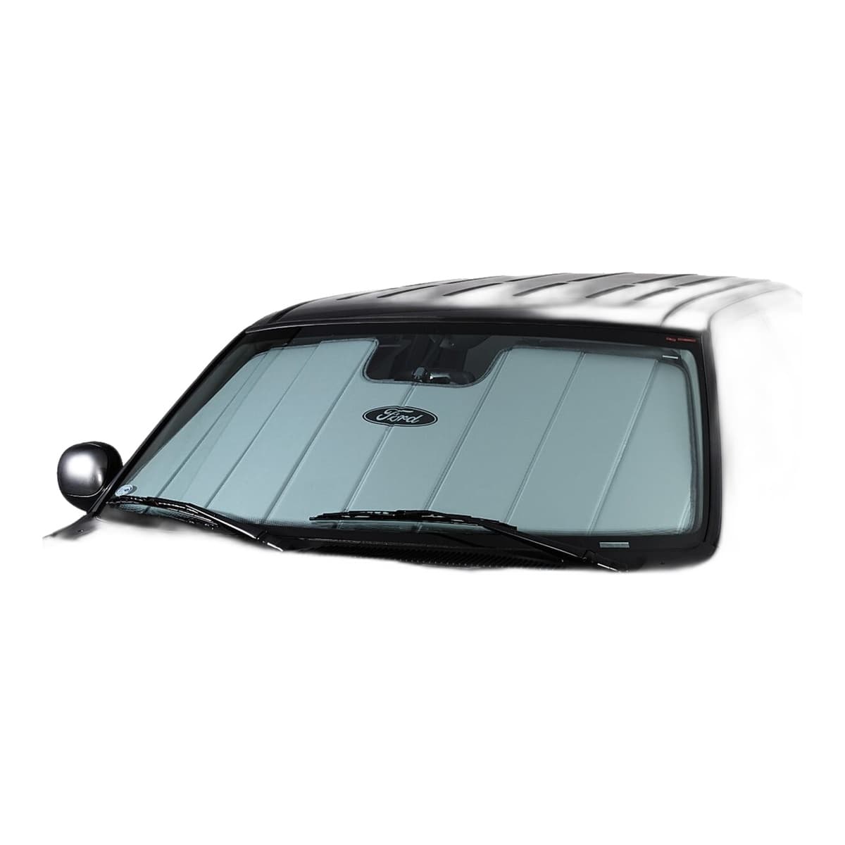 Covercraft UVS100 Ford Logo Custom Windshield Sunshade | 2021-2026 Ford F-150 & F-150 Lightning, Silver