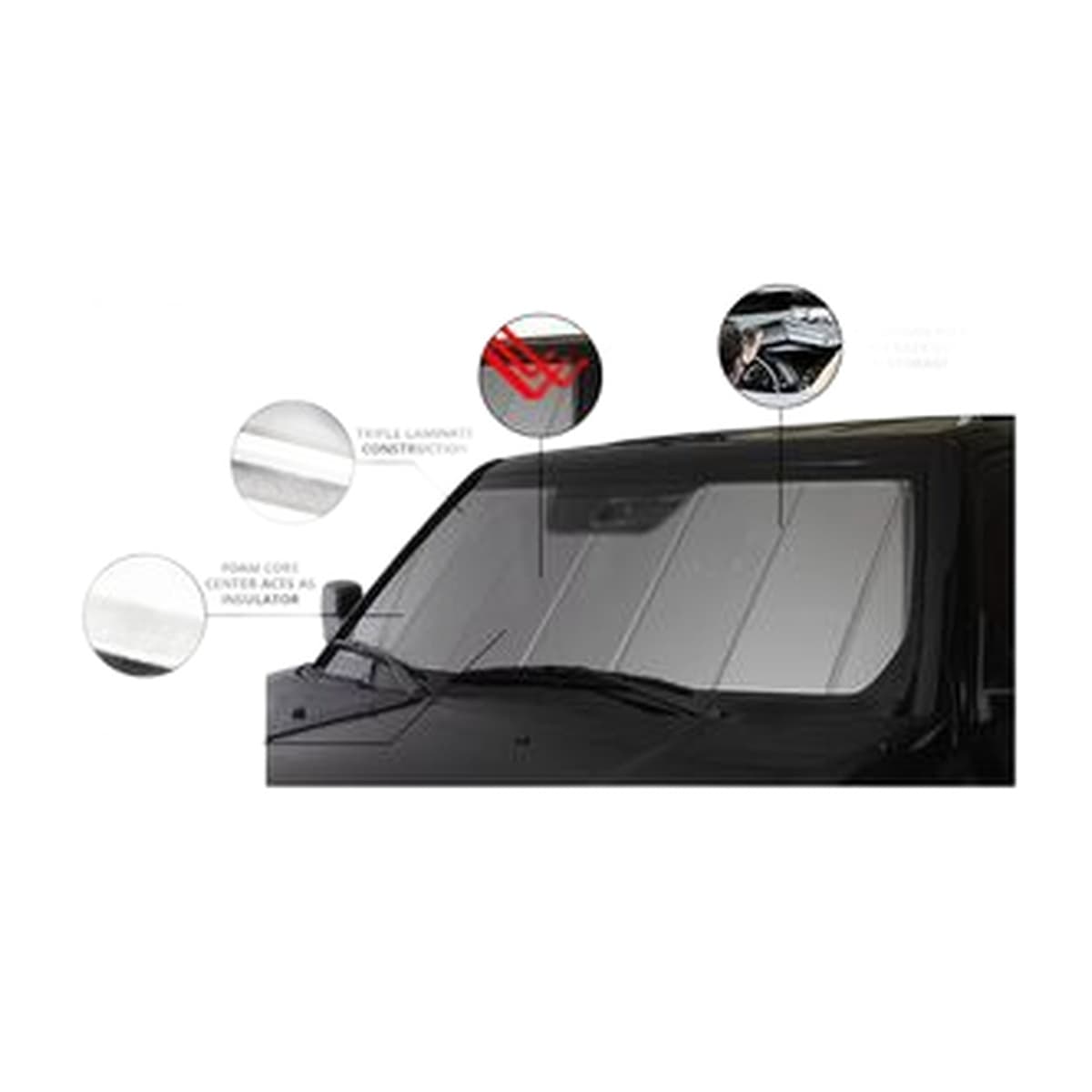 Covercraft UVS100 Ford Logo Custom Windshield Sunshade | 2021-2026 Ford F-150 & F-150 Lightning, Silver