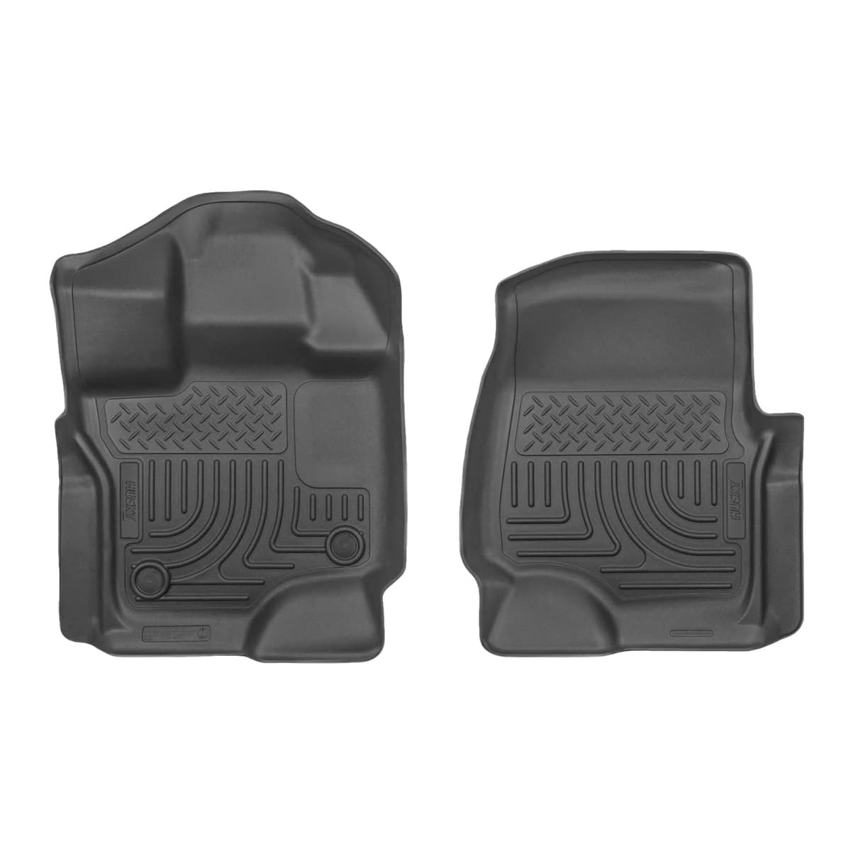 Husky Liners WeatherBeater Front Floor Liners | 2015-2026 Ford F-150 & 2022-2025 F-150 Lightning, SuperCrew & SuperCab (Will Not Fit Models Without Factory Carpet), Black