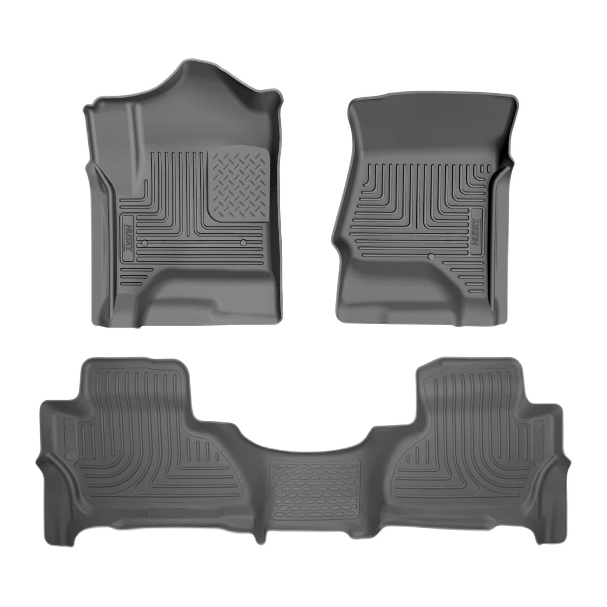 Husky Liners WeatherBeater Front & 2nd Row Floor Liners | 2015-2020 Cadillac Escalade ESV Model Only, Black