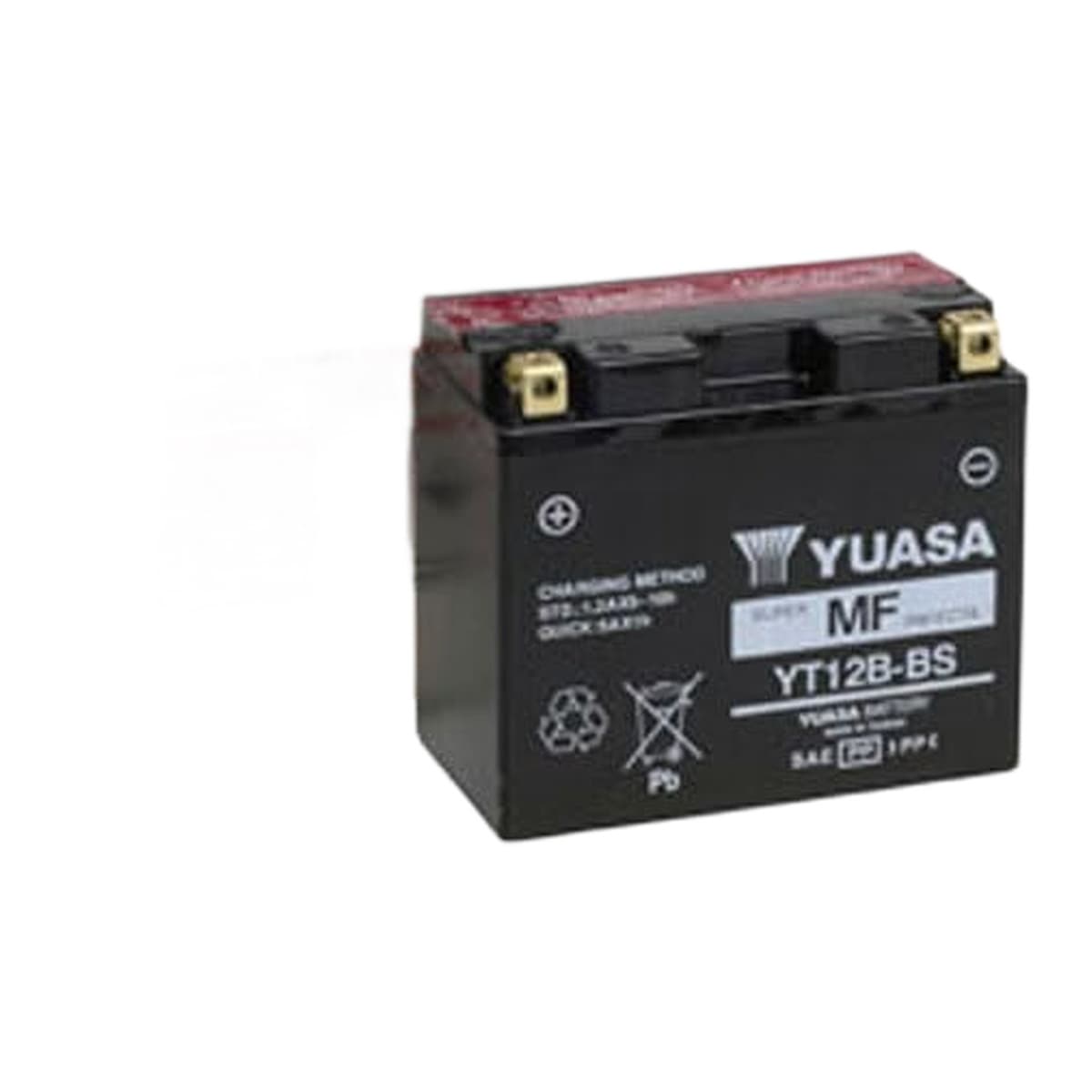 Yuasa YUAM6212B YT12B-BS 12V AGM Battery with Acid Pack