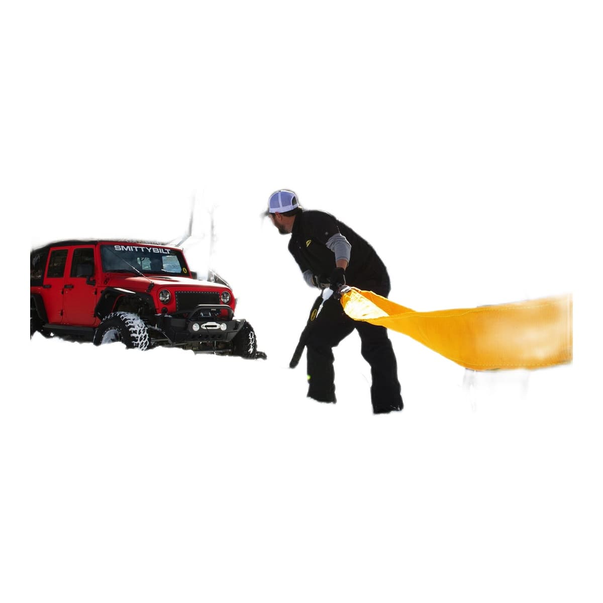 Smittybilt Recovery Tow Strap - 3 in x 30 ft, 30,000 lb