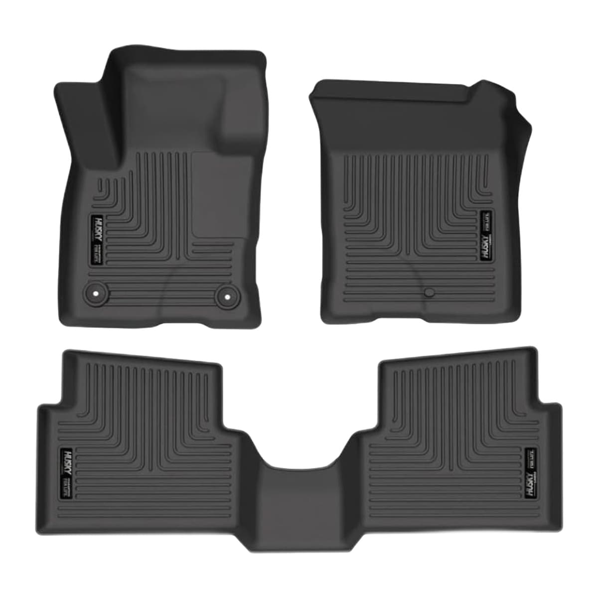 Husky Liners WeatherBeater Front & 2nd Row Floor Liners | 2022-2026 Ford Maverick (EcoBoost Gas Model Only), Black